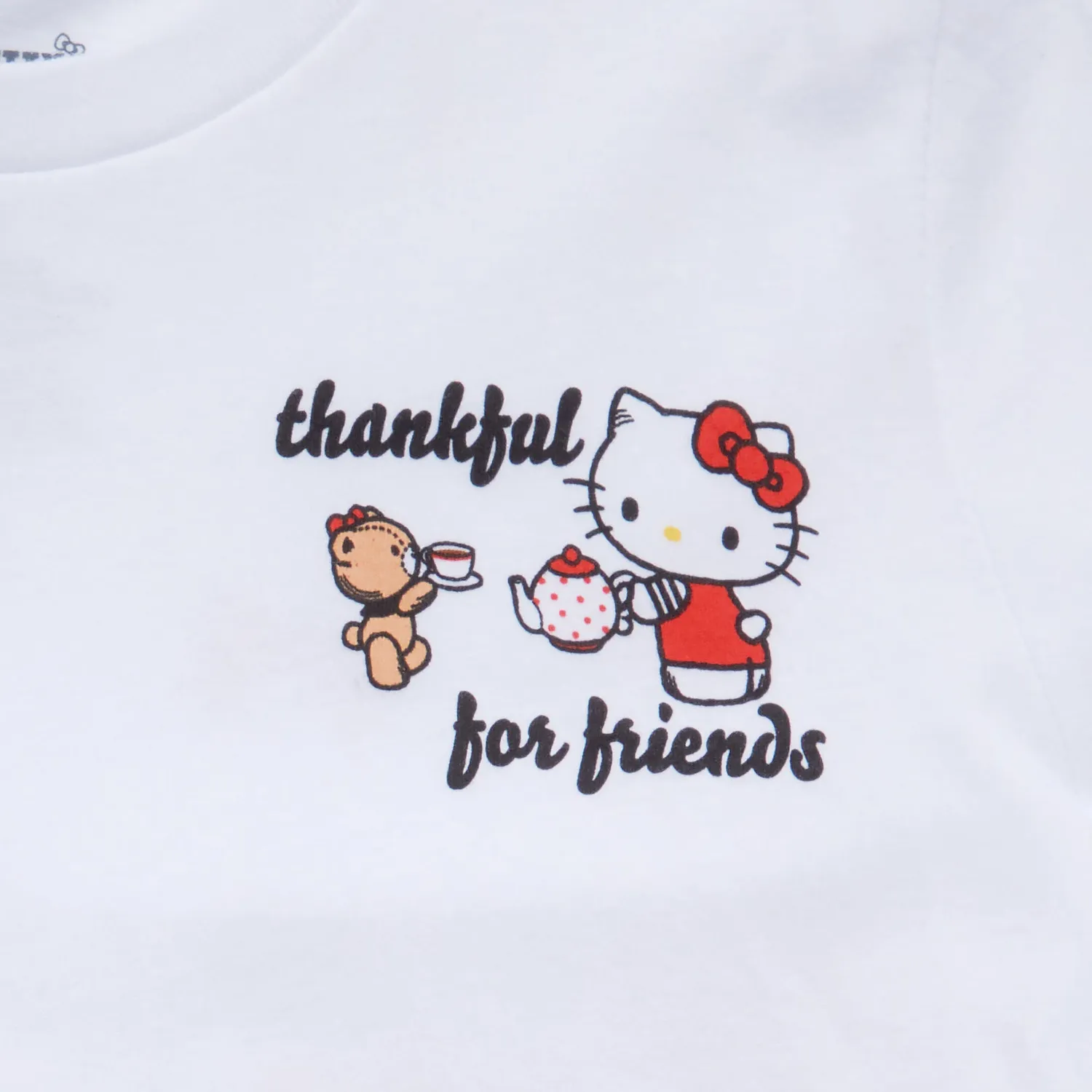Hello Kitty and Friends Thankful For Friends t-skjorte barn hvit