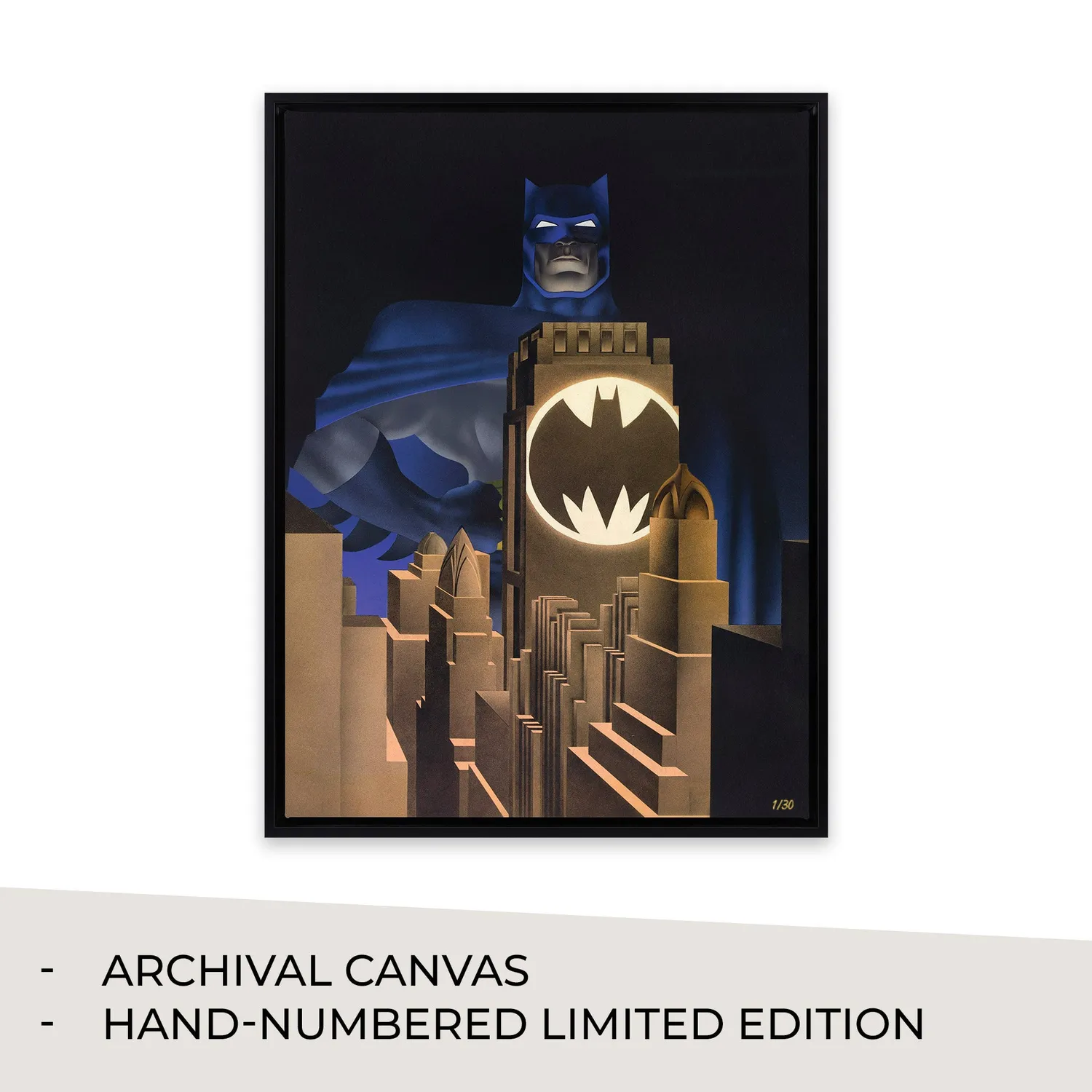 Batman: The Dark Knight Returns Giclée-trykk på lerret, innrammet 17 × 25 tommer
