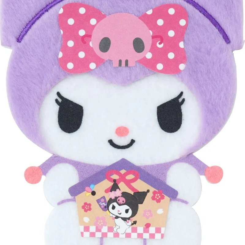 Kuromi Fuzzy gavekonvolutt med klistremerke brodert mykt stoff