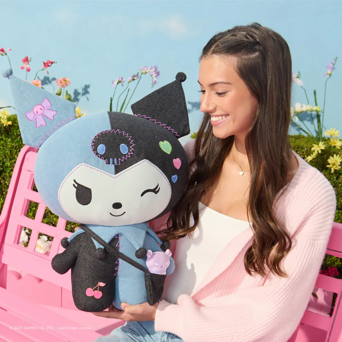 Hello Kitty Kuromi 24" Ultra-Premier Denim Patchwork Plush kosedyr