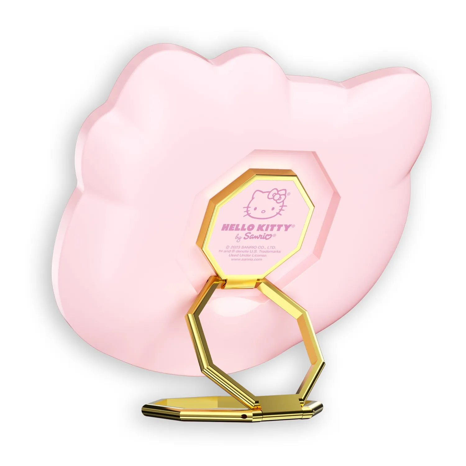Hello Kitty x Impressions Vanity lommespeil med ringstativ rosa hvit LED