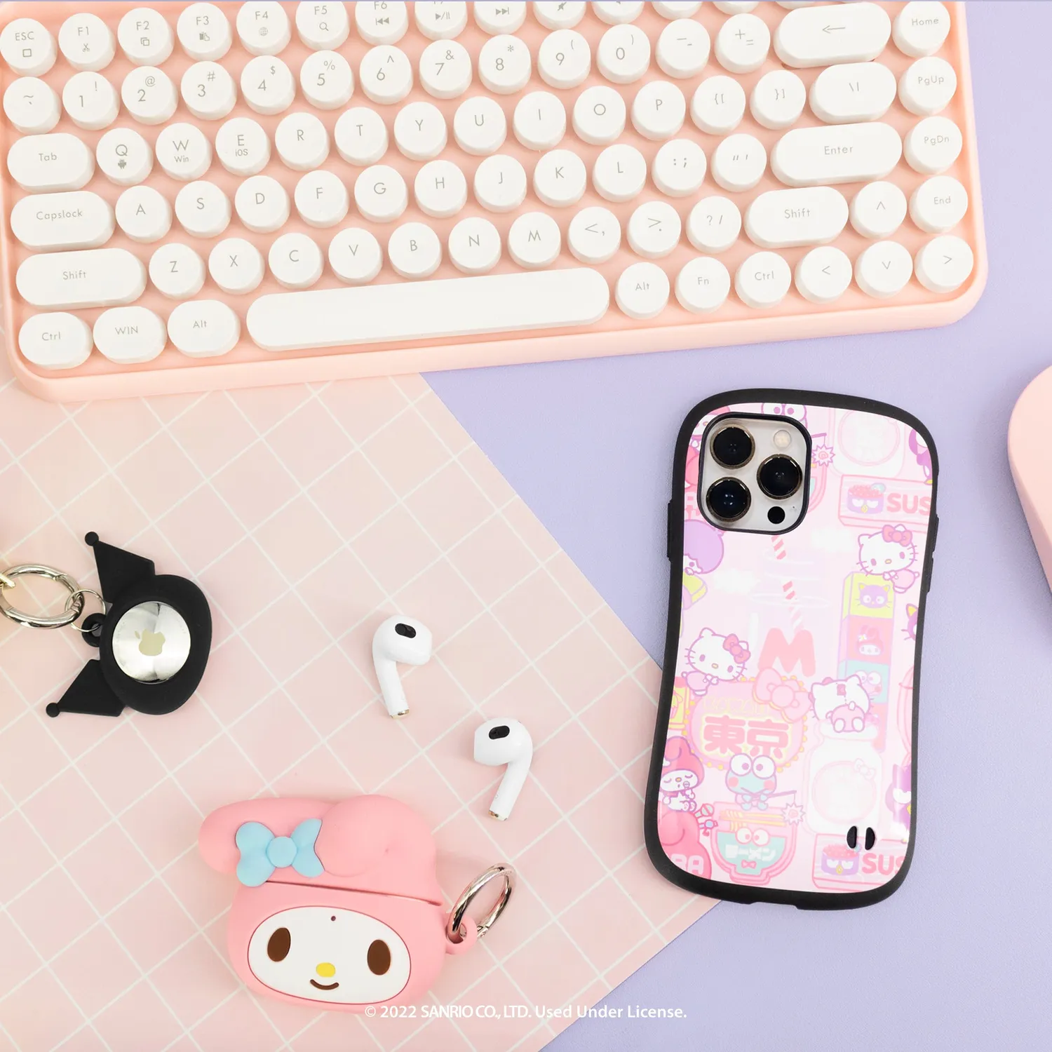 Hello Kitty My Melody AirPods-etui 3. gen lilla figur