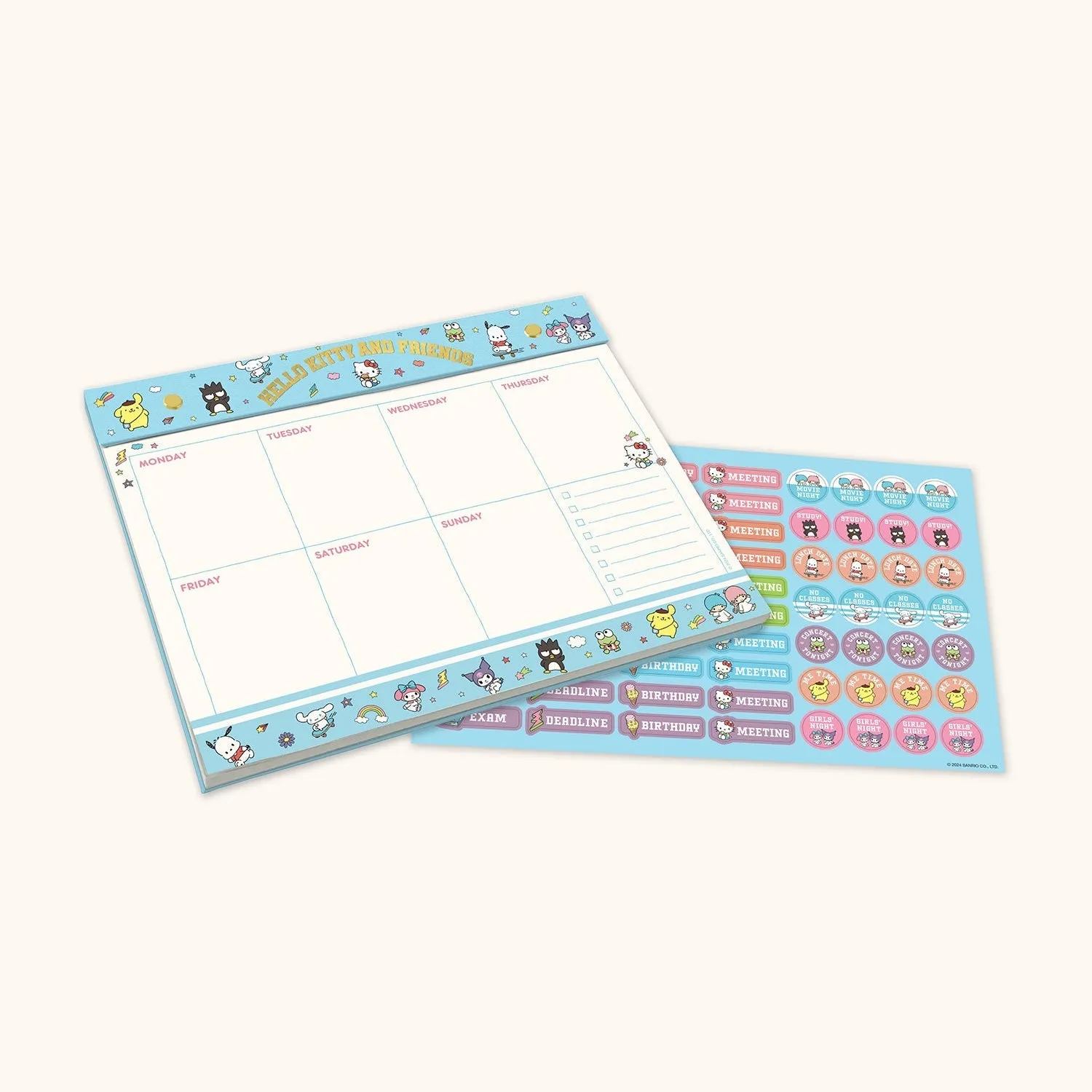Hello Kitty and Friends College Letters ukesplanlegger blå 60 ark