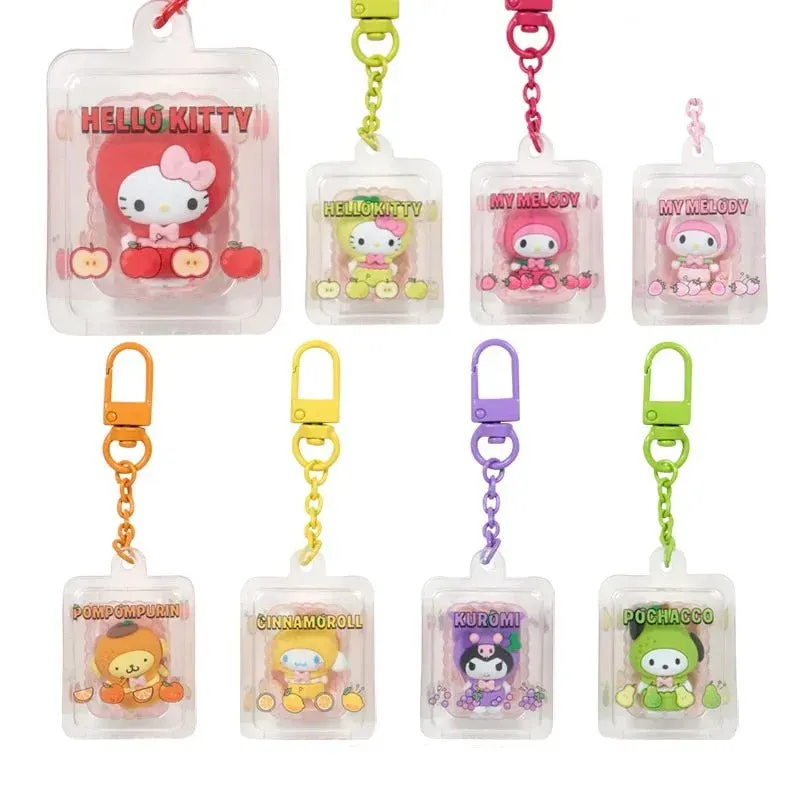 Hello Kitty Fruits Series Sanrio Characters mini-nøkkelring blindboks
