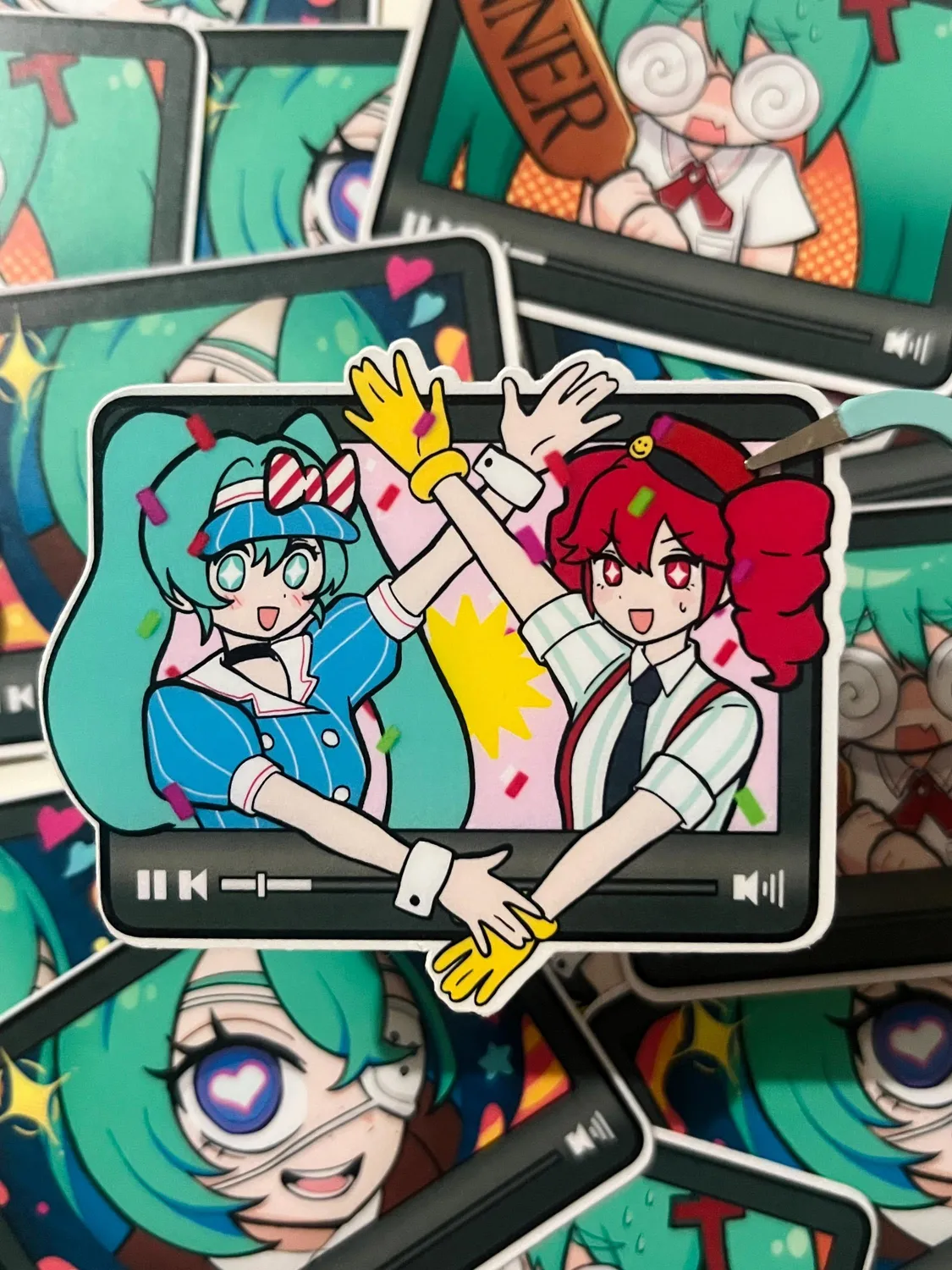 Kururu4ever Vocaloid Songs Stickers klistremerker All 3 vanntette vinyl
