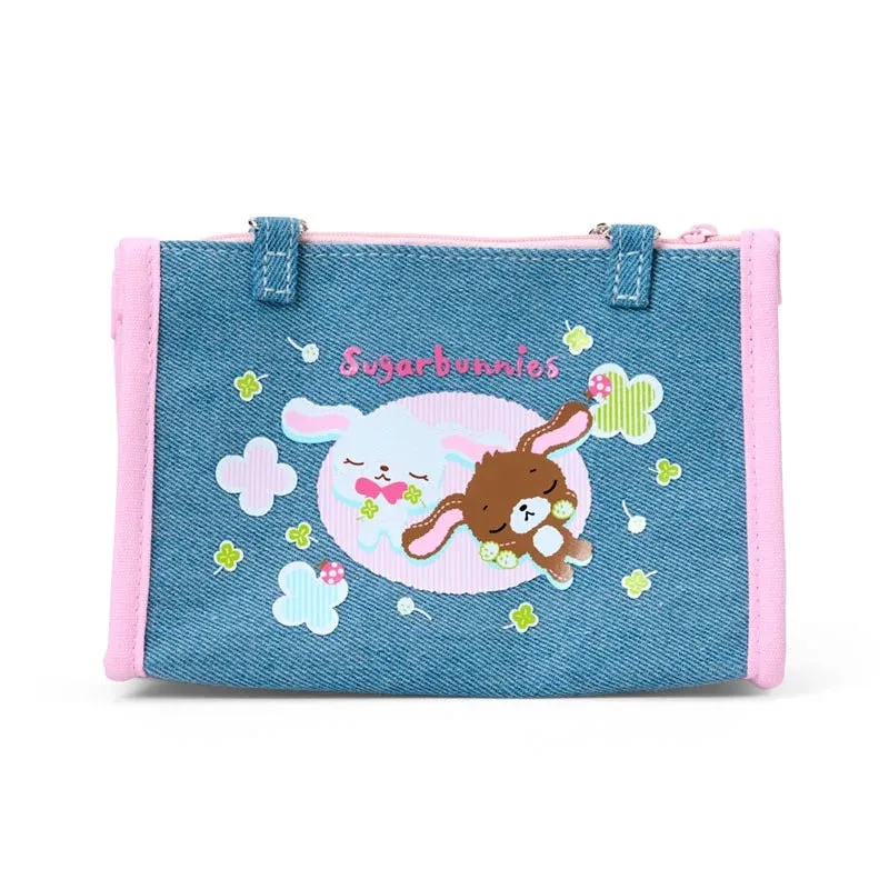 Hello Kitty Heisei Heart Series Sugarbunnies Mini Zipper Denim Pouch