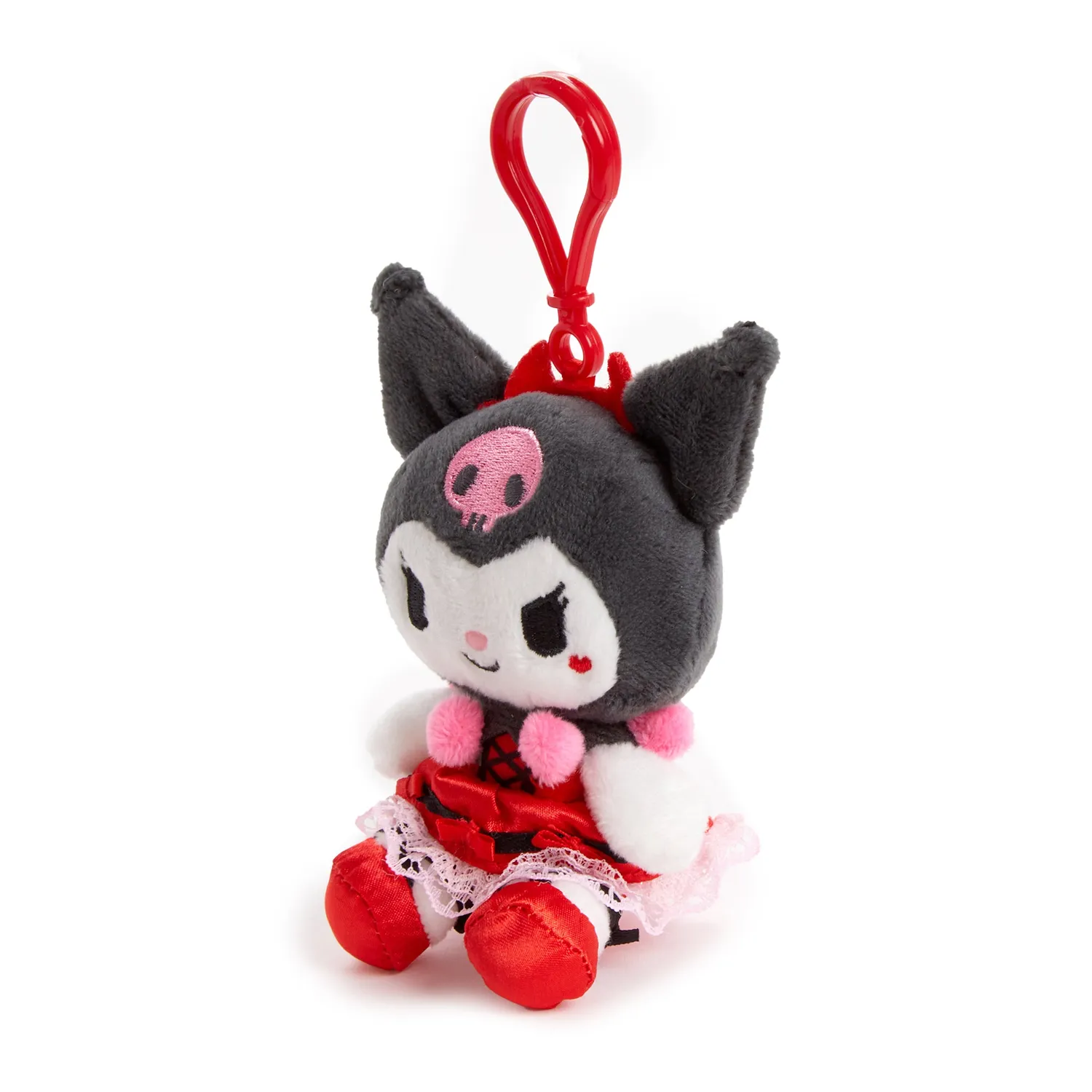 Hello Kitty Strawberry Treat Kuromi Plush Mascot Clip kosefigur