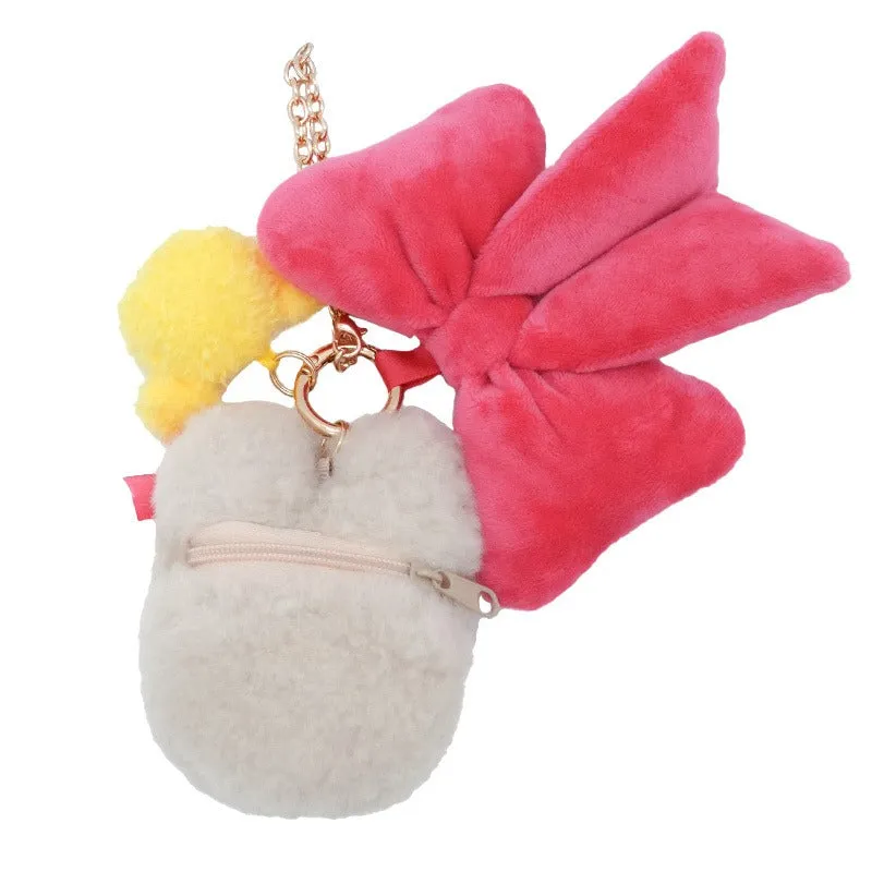 Hello Kitty Teddy Friend Series Marroncream Plush Mini Face Pouch minipung med karabinkrok