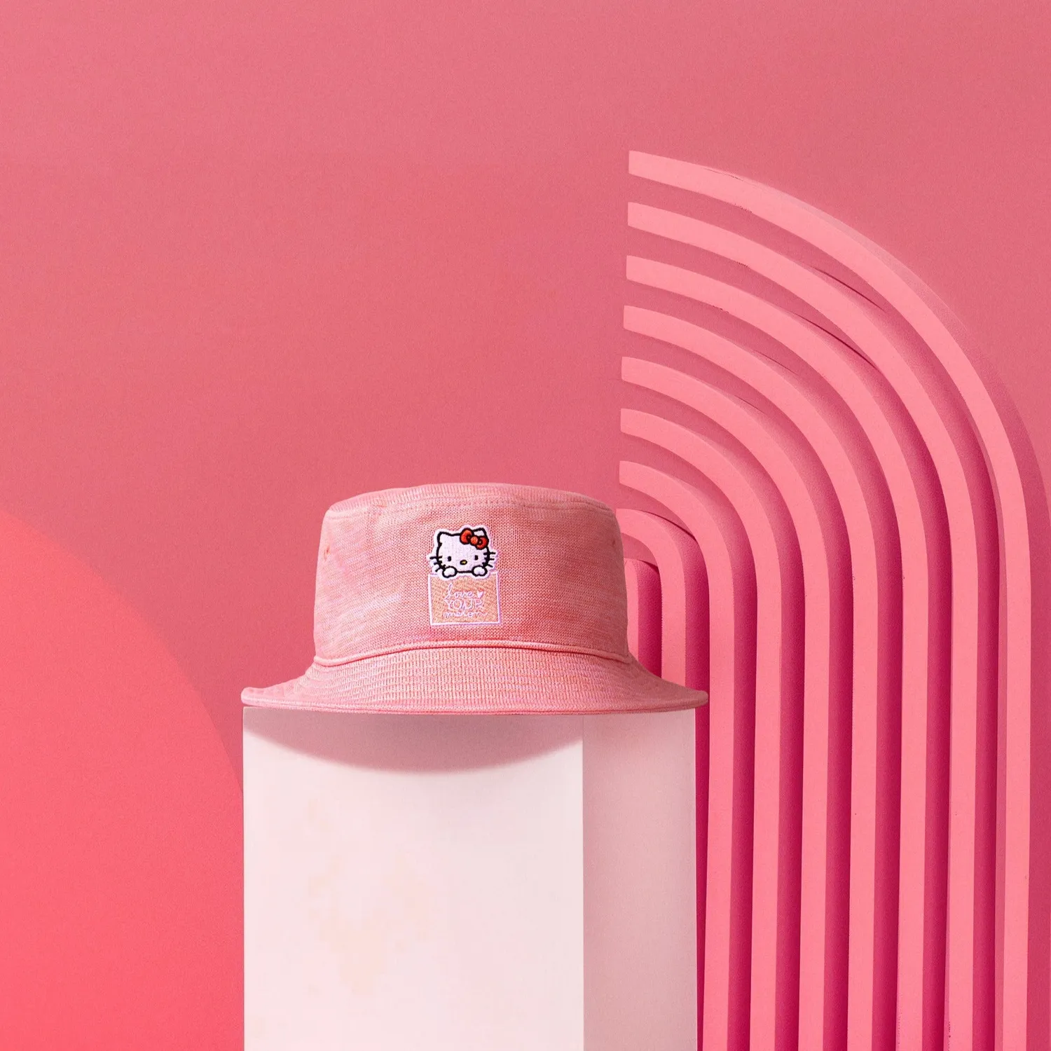 Hello Kitty x Love Your Melon Speckled Hero bøttehatt rosa UPF 50+