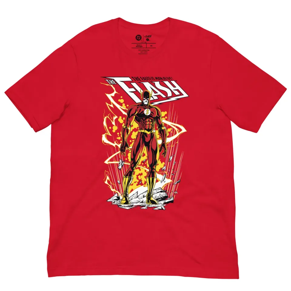 The Flash Fastest Man Alive T-skjorte bomull