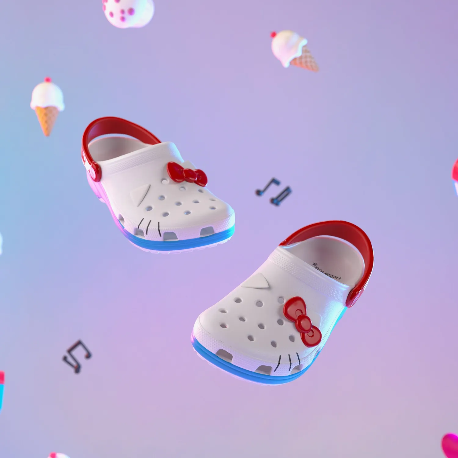 Crocs Hello Kitty x Crocs Adult I Am Classic Clog hvit