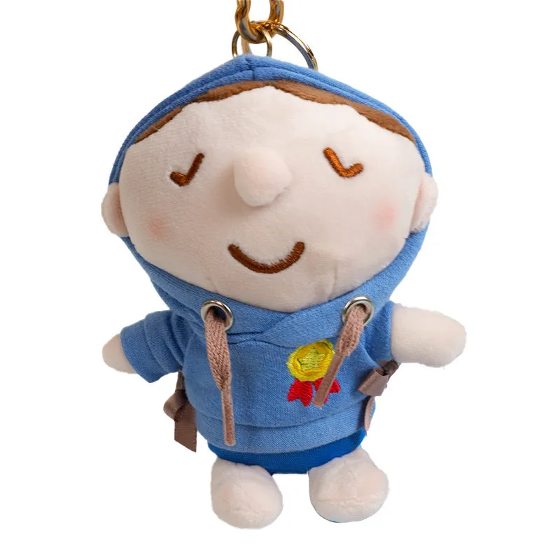 Hello Kitty Cozy Hoodie Series Minna No Tabo Plush Mascot nøkkelring