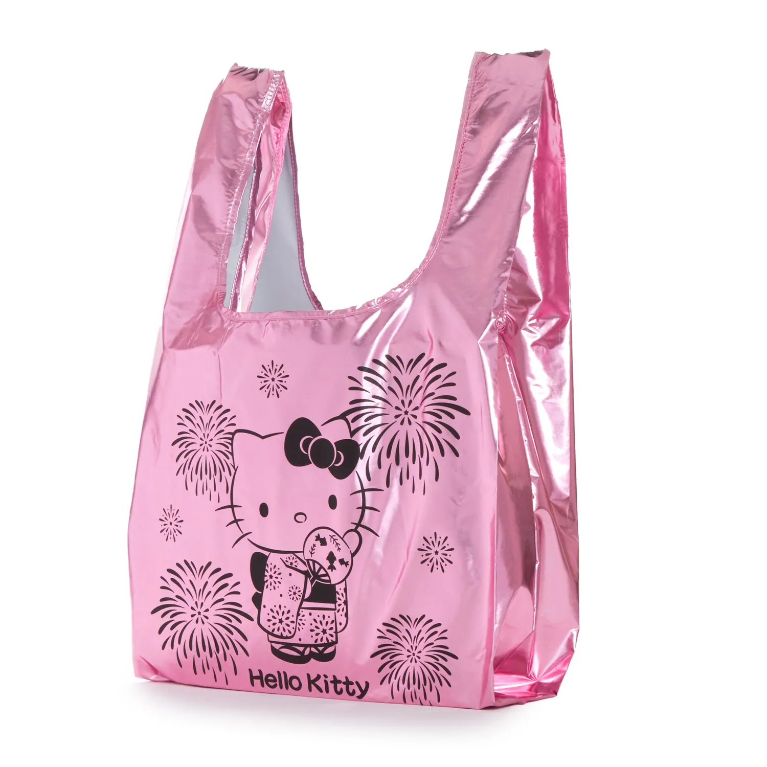 Hello Kitty Hanabi Series sammenleggbar handlenett metallisk