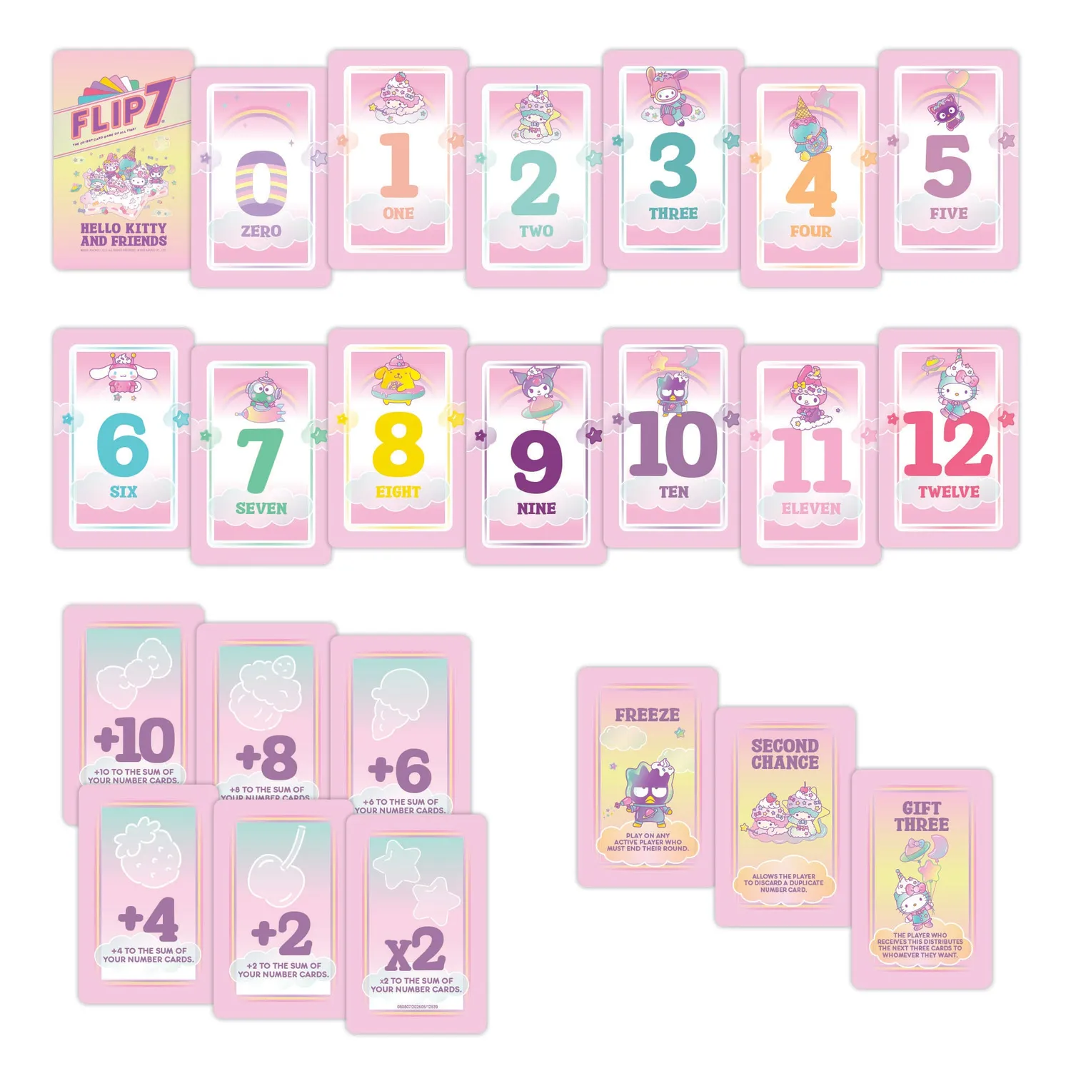 Hello Kitty Flip 7 kortspill