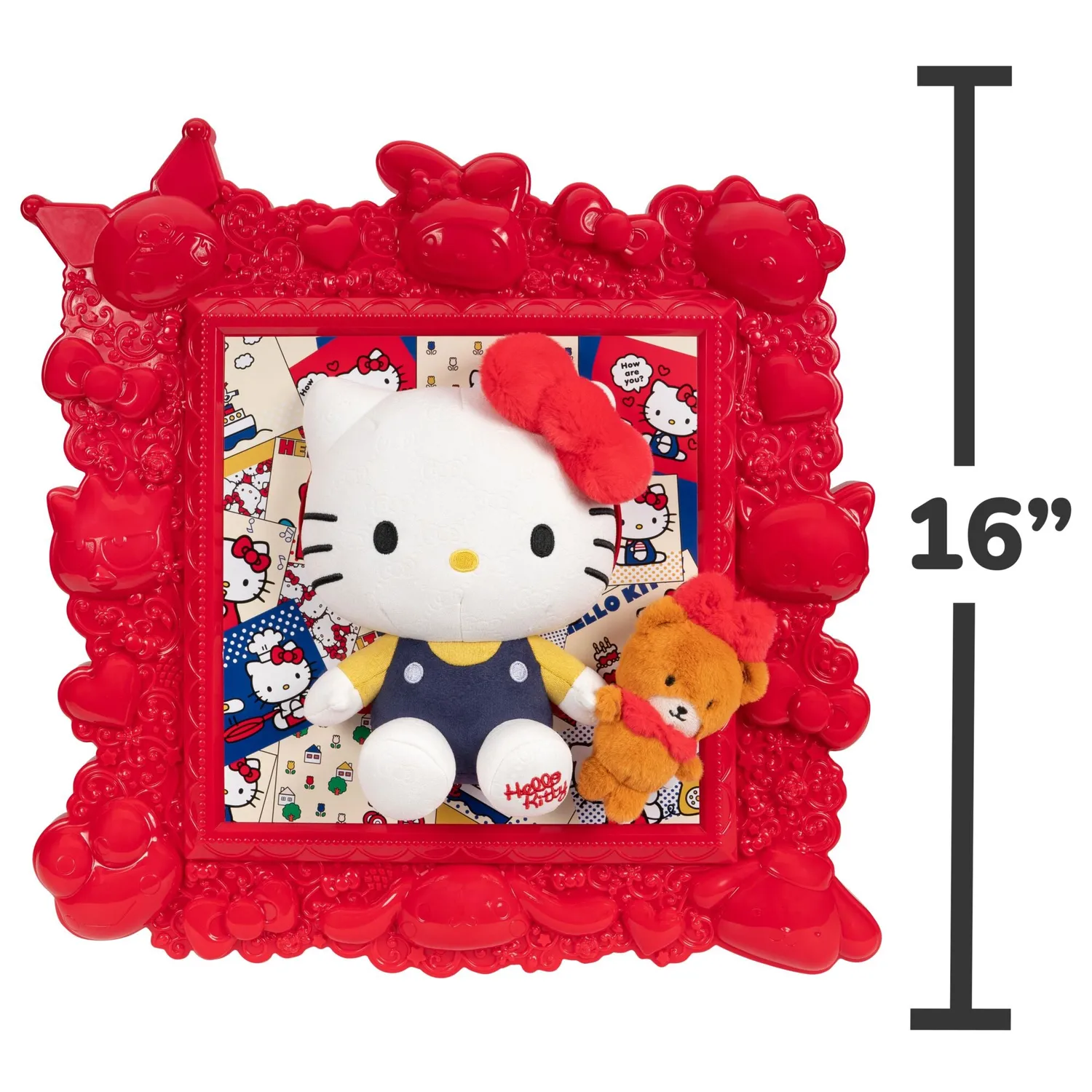 Hello Kitty & Tiny Chum Plush Besties 3D Display Frame plysjramme