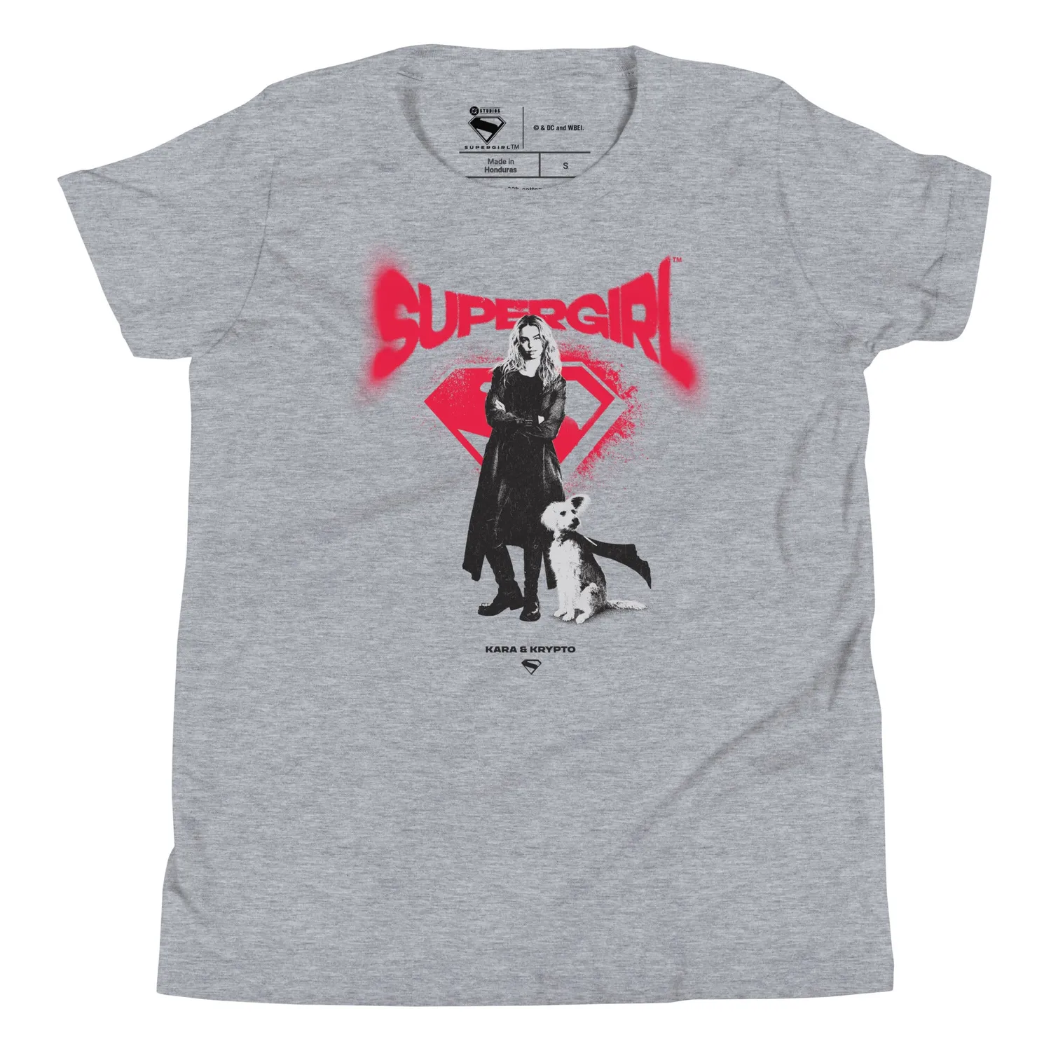 Batman Supergirl (2026 Movie) Youth T-shirt Supergirl & Krypto t-skjorte Athletic Heather