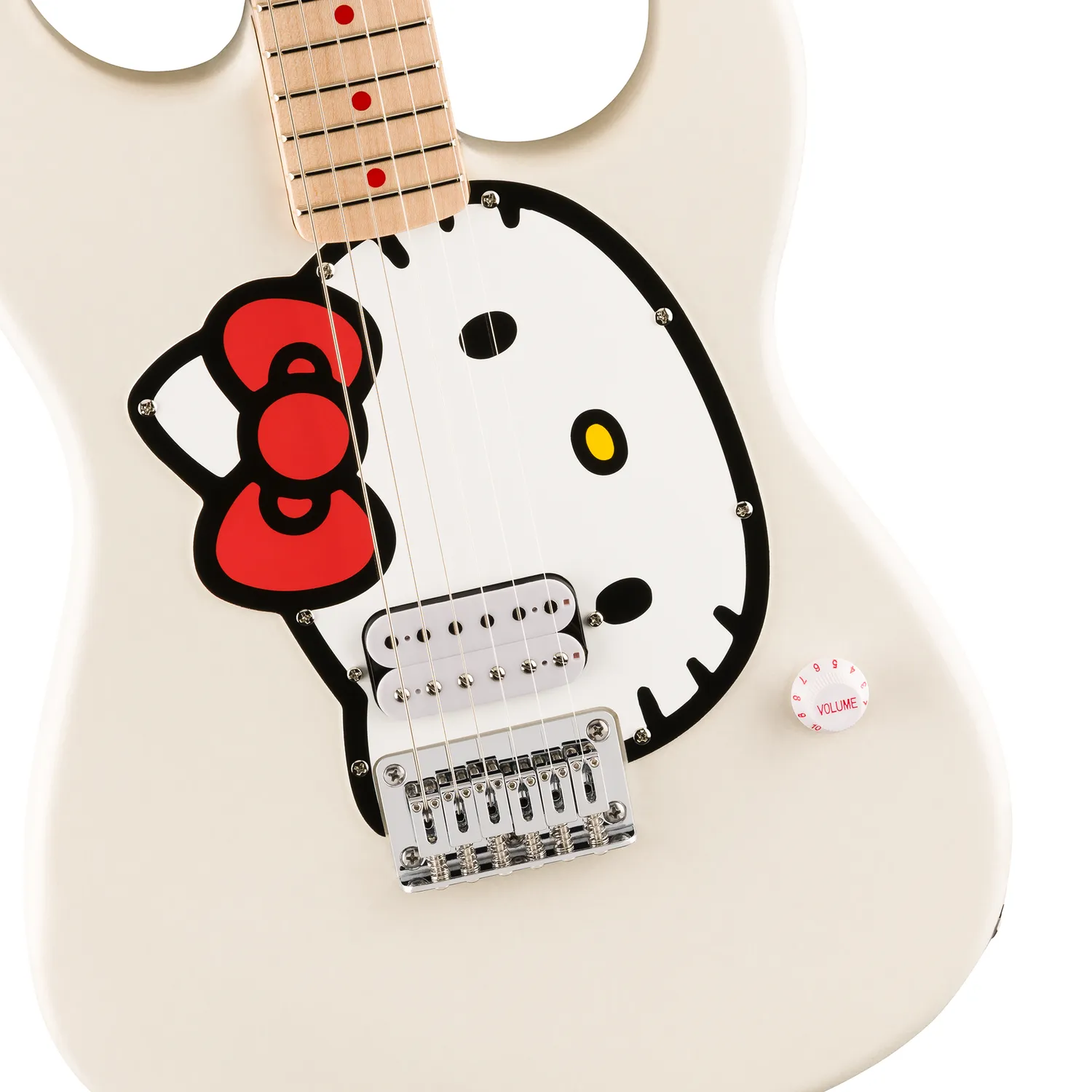 Hello Kitty x Fender Stratocaster elektrisk gitar hvit
