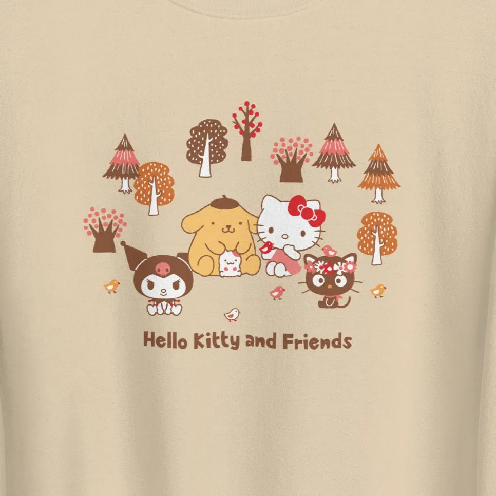 Hello Kitty and Friends Autumn Woods Classic Crewneck collegegenser S–3XL høstmotiv