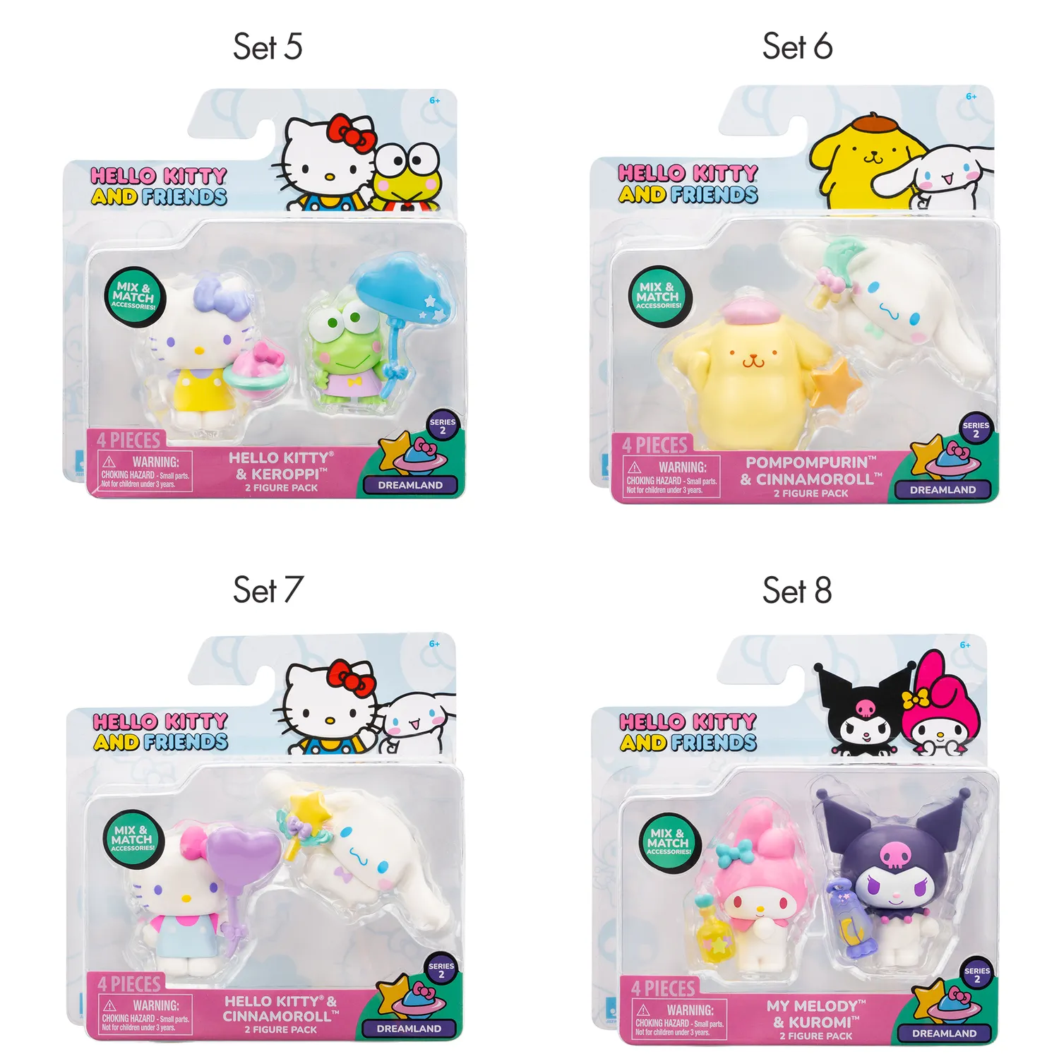 Hello Kitty and Friends Series 2 Dreamland figursett 2-pakning