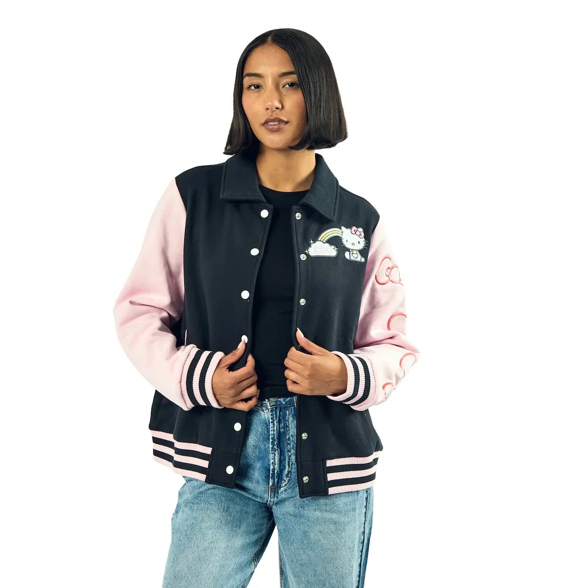 Hello Kitty Rainbow Varsity Jacket jakke – multi, S–XXL