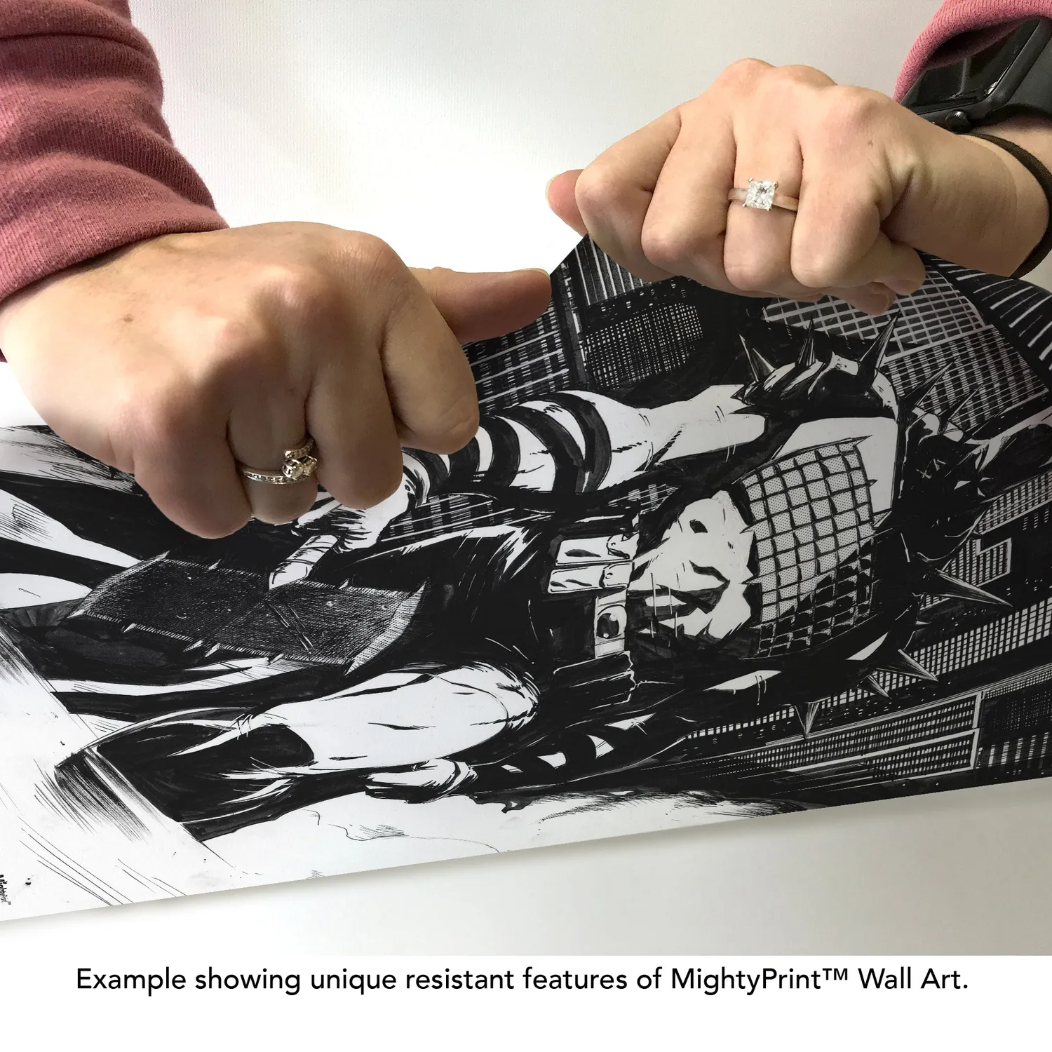 Batman Absolute Batman MightyPrint-veggbilde 17 x 24 tommer svart-hvitt