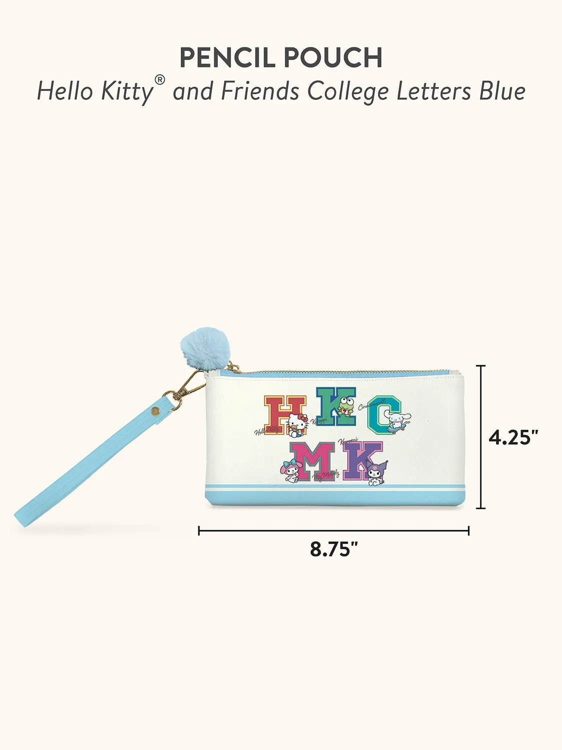 Hello Kitty and Friends College Letters pennal blått