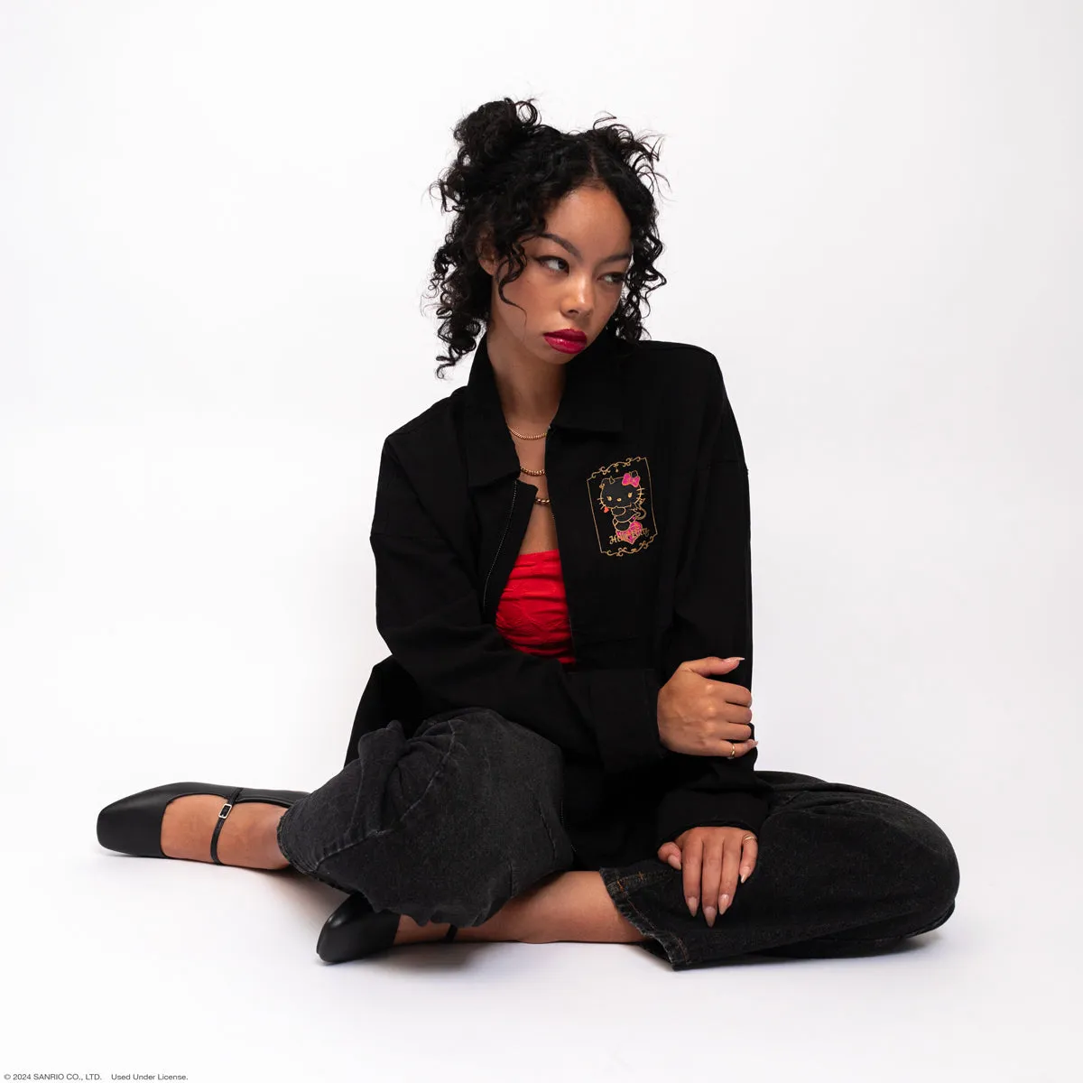 Hello Kitty Devil JapanLA Spirit Jersey-jakke svart