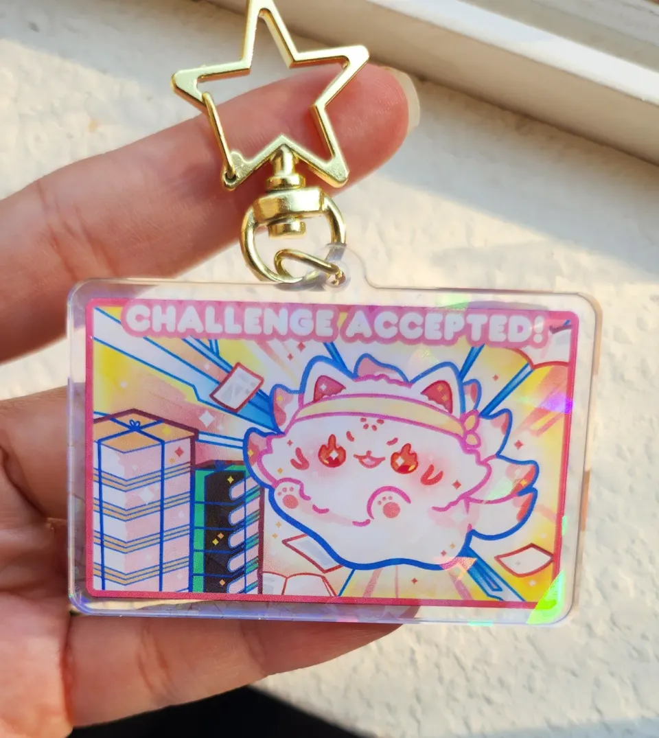 Anitaku Kawaii Manga nøkkelring 6,4 cm dobbeltsidig akryl