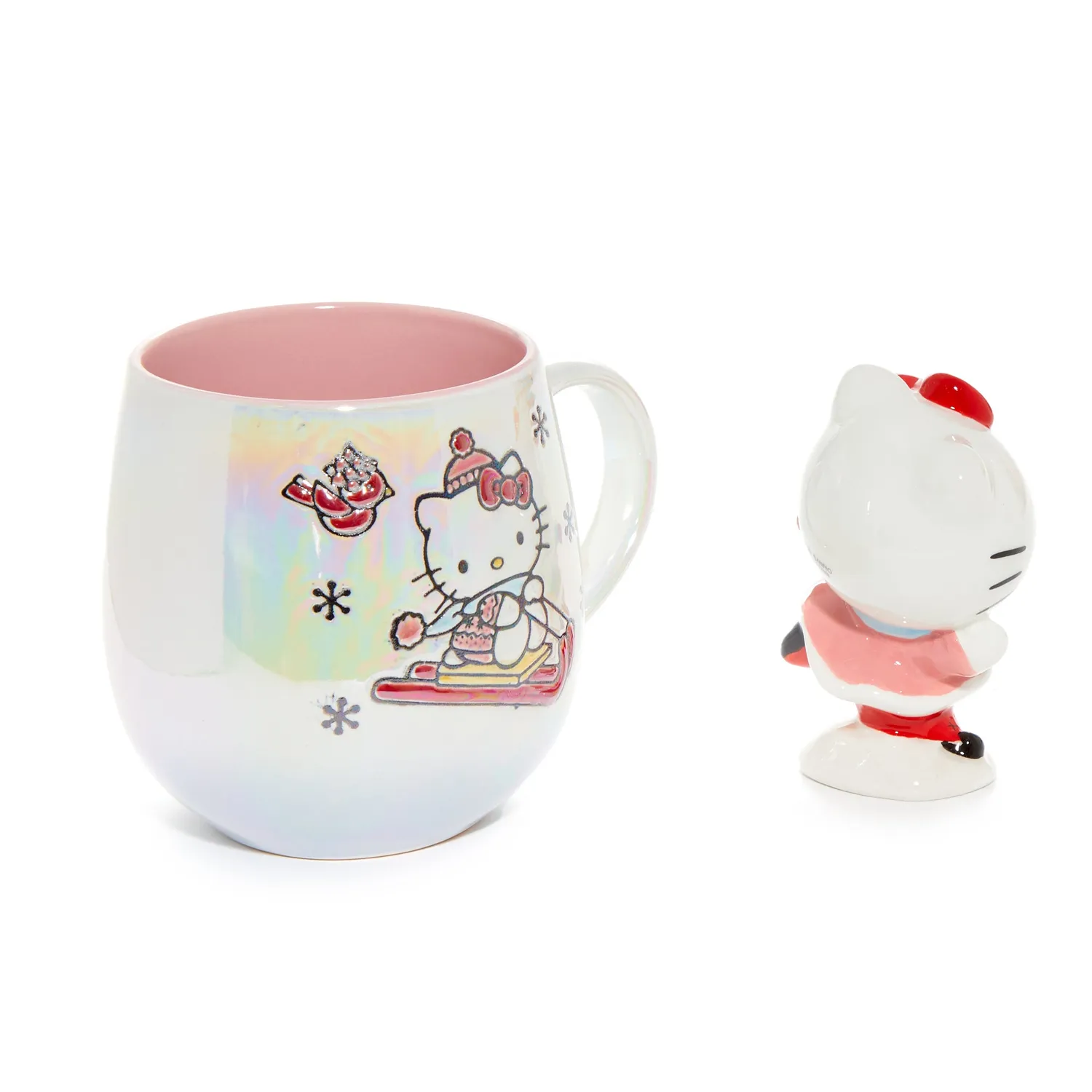 Hello Kitty Holiday Ski keramikkrus og figur – 2 deler