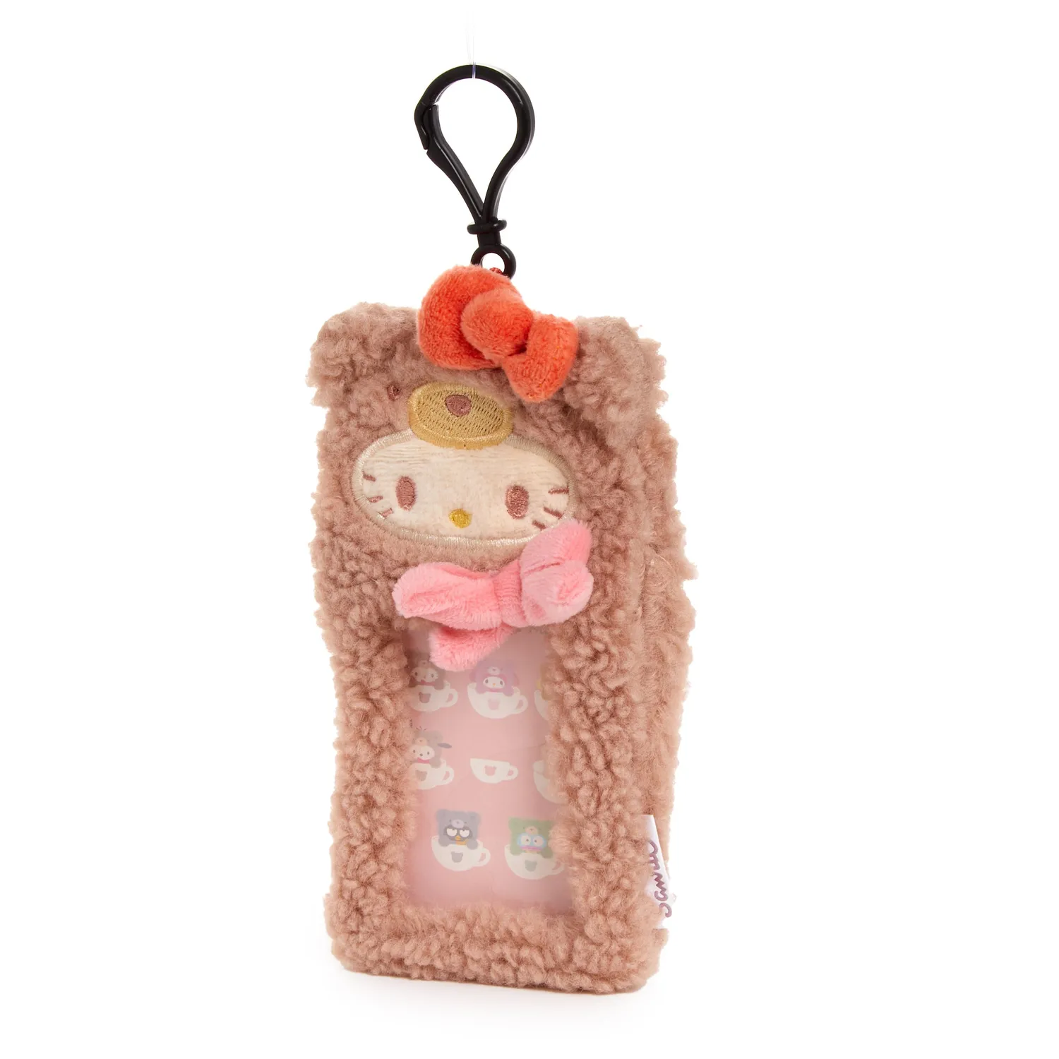 Hello Kitty Latte Bears ID-kortholder med klype, beige sherpa