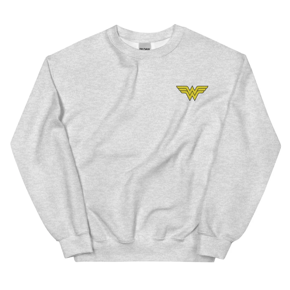 Batman Wonder Woman Logo genser brodert Ash