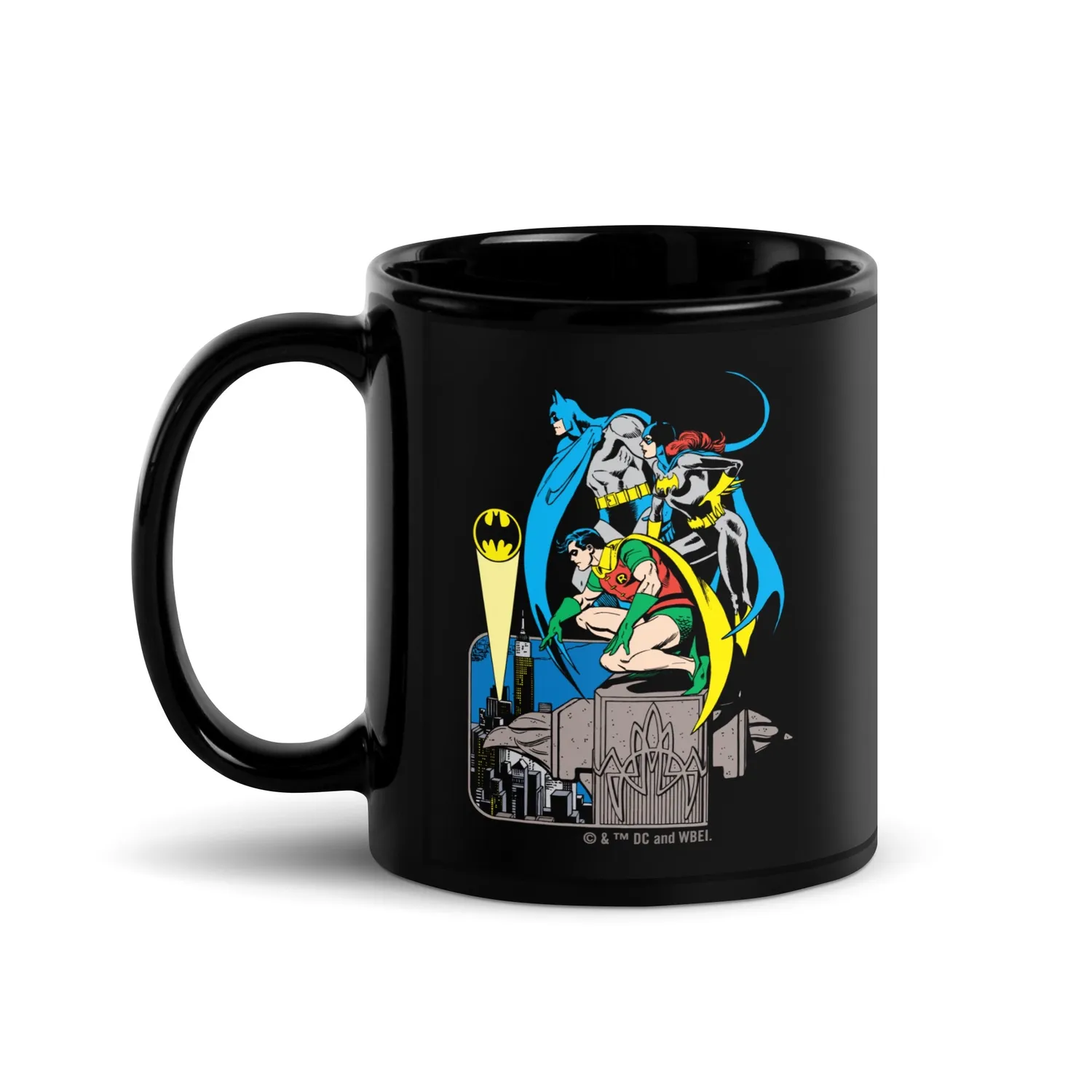 Batman Personalized Mug Batman-krus svart 11 oz med navnefelt