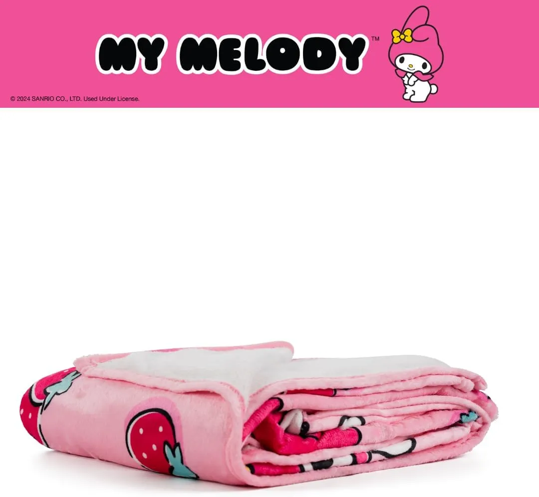 Hello Kitty Strawberry Fields My Melody Throw Blanket pledd 62 × 90 tommer