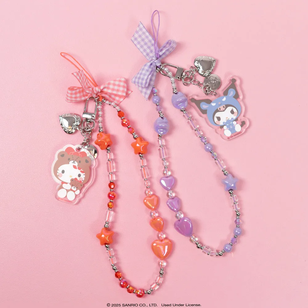 Hello Kitty Cosplay Friends Beaded Charm-mobilstropp håndledd