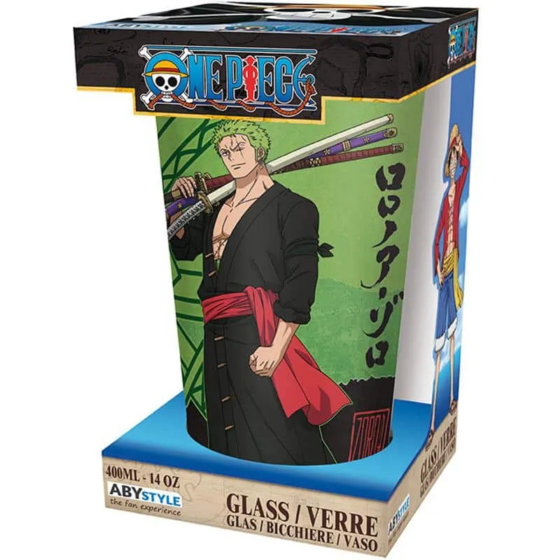 One Piece Zoro stort glass 400 ml