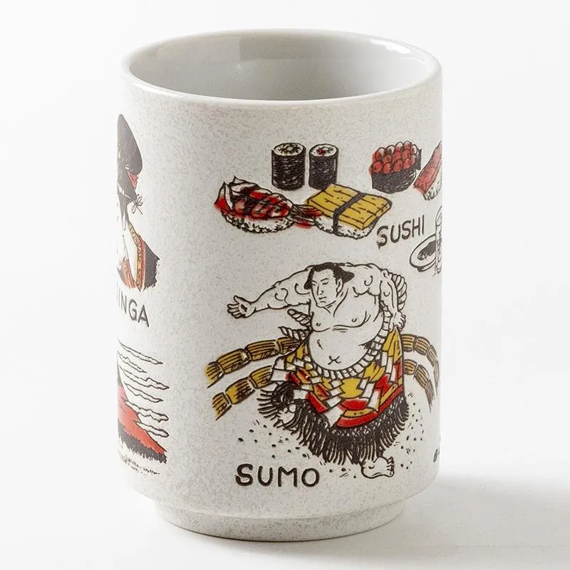 Japansk Mino-Ware tekopp i porselen 260 ml