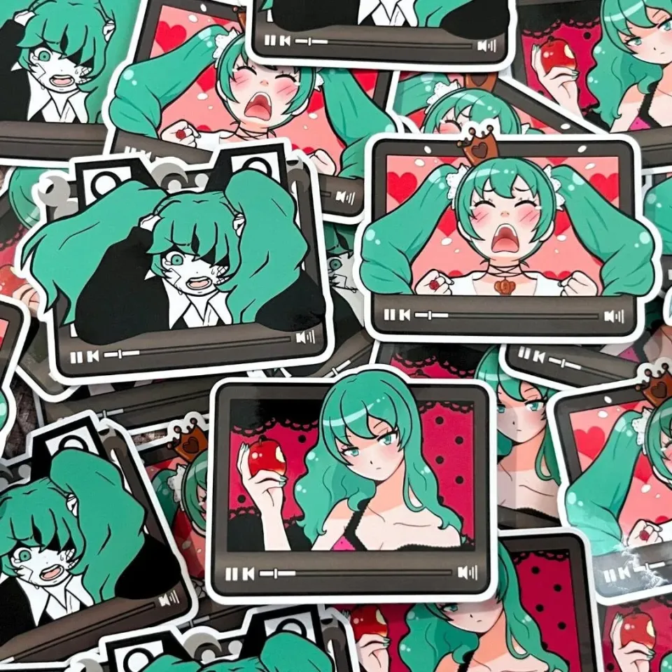 Kururu4ever Hatsune Miku Classics klistremerker 3 sanger vanntette