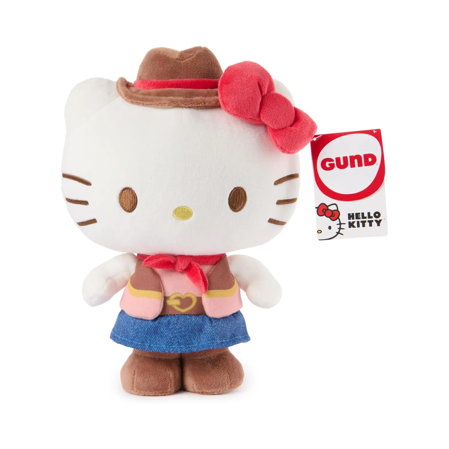 Hello Kitty GUND 10-tommers cowgirl-kosedyr