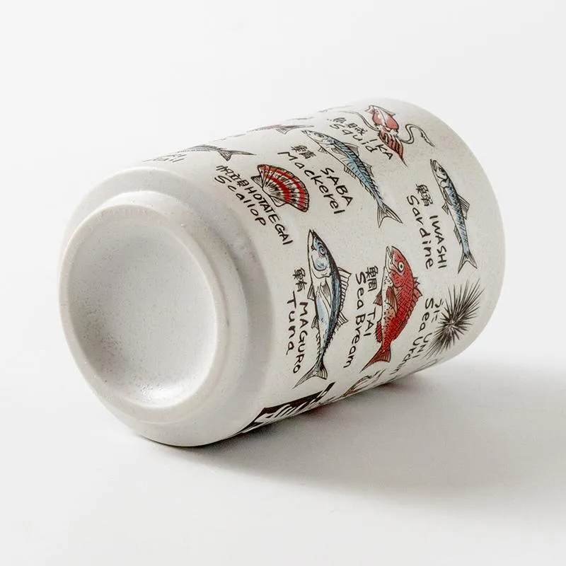 Neo Tokyo Japanese Porcelain Teacup Fish & Sushi 260 ml porselen