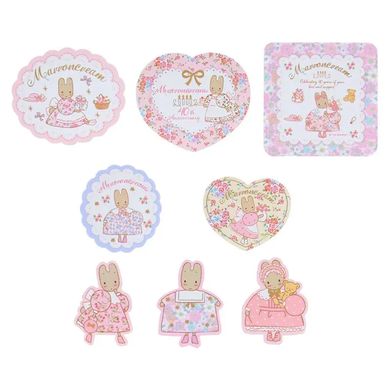 Hello Kitty Fashion Show 40th Anniversary Marroncream klistremerker 16 stk