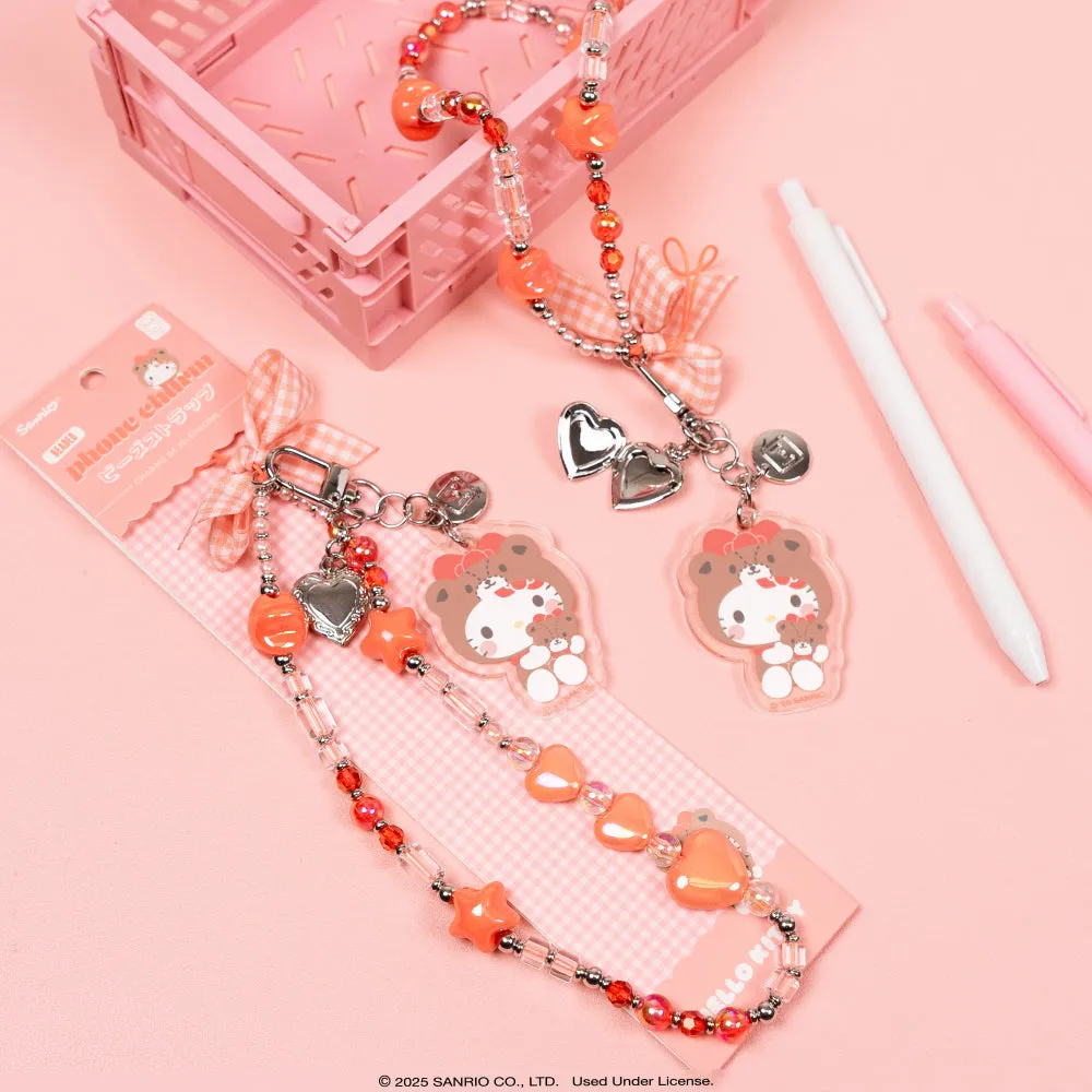 Hello Kitty Cosplay Friends Beaded Charm-mobilstropp håndledd