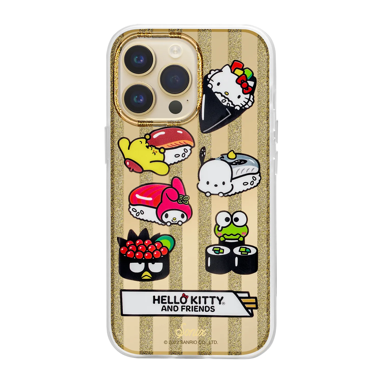 Hello Kitty and Friends x Sonix Sushi iPhone-deksel gull 14/13