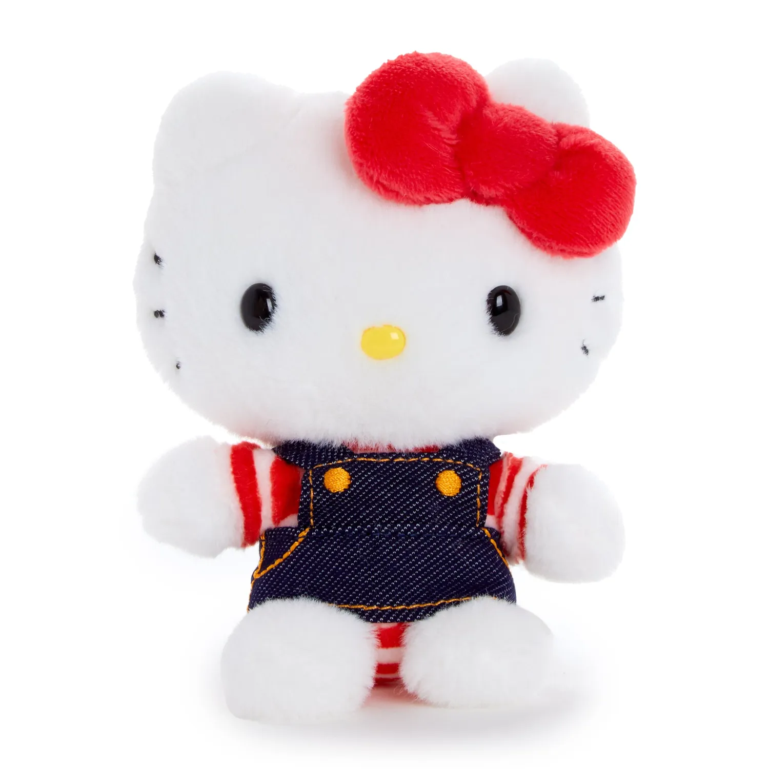 Hello Kitty Plush Mascot nøkkelring denim med karabinkrok