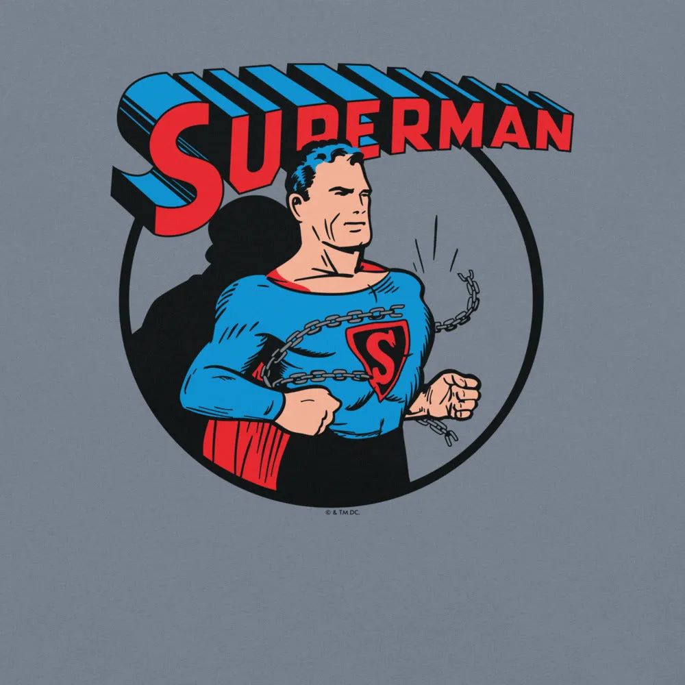Batman SUPERMAN Breaking Chains Comfort Colors T-skjorte rød, marineblå, blå eller smørgul bomull