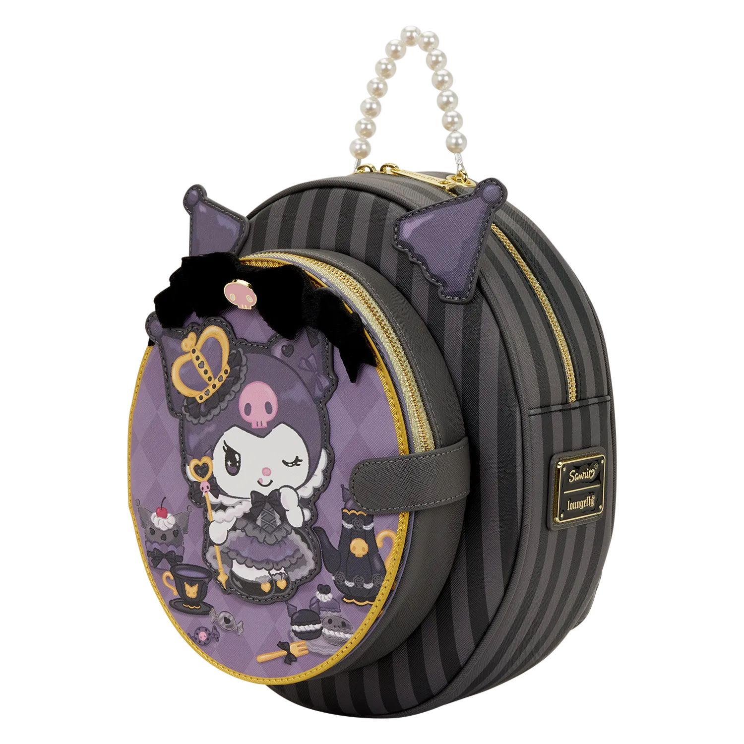 Hello Kitty Loungefly Kuromi 20th Anniversary Mini Backpack ryggsekk