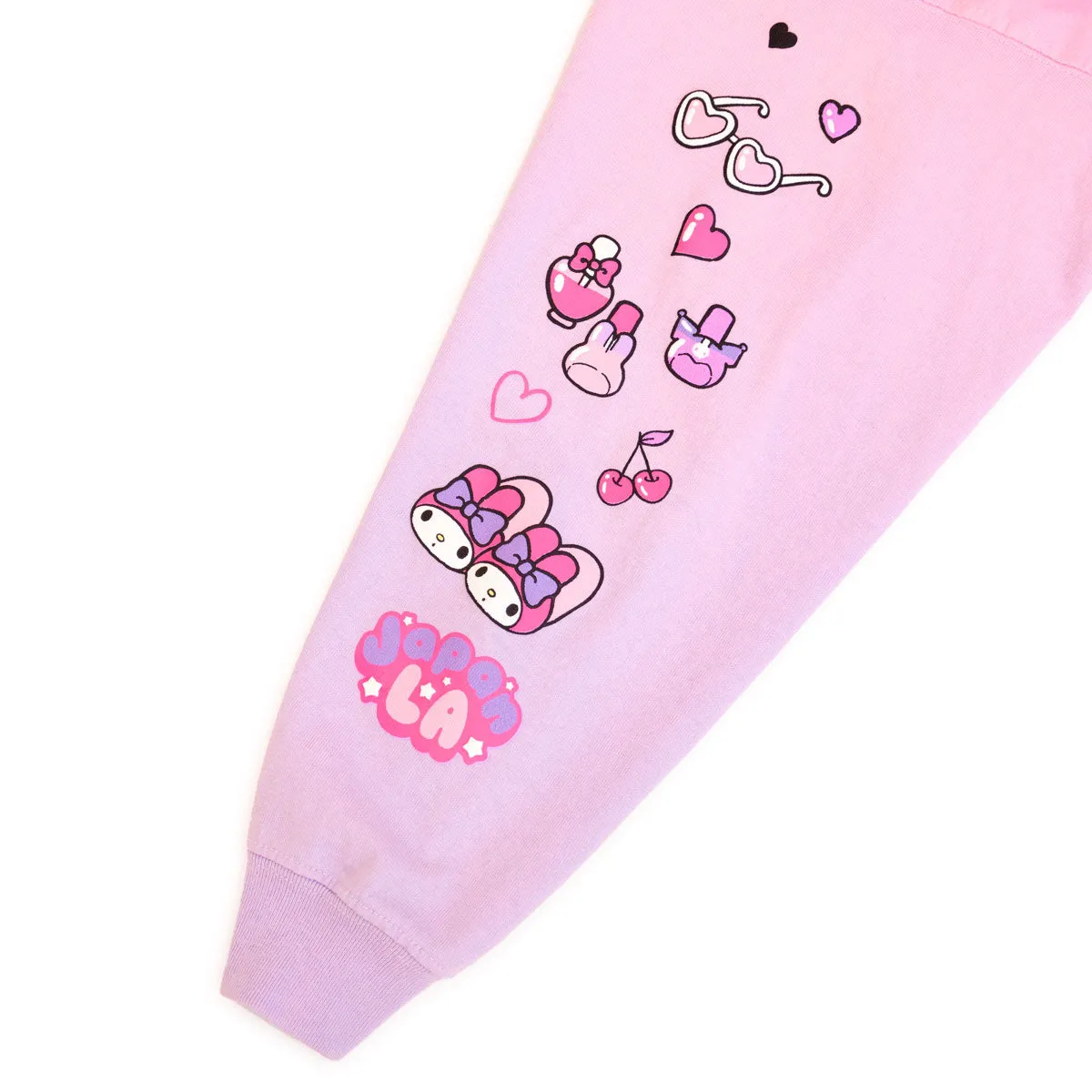 JapanLA My Melody & Kuromi Sleepover Spirit Jersey genser rosa XS
