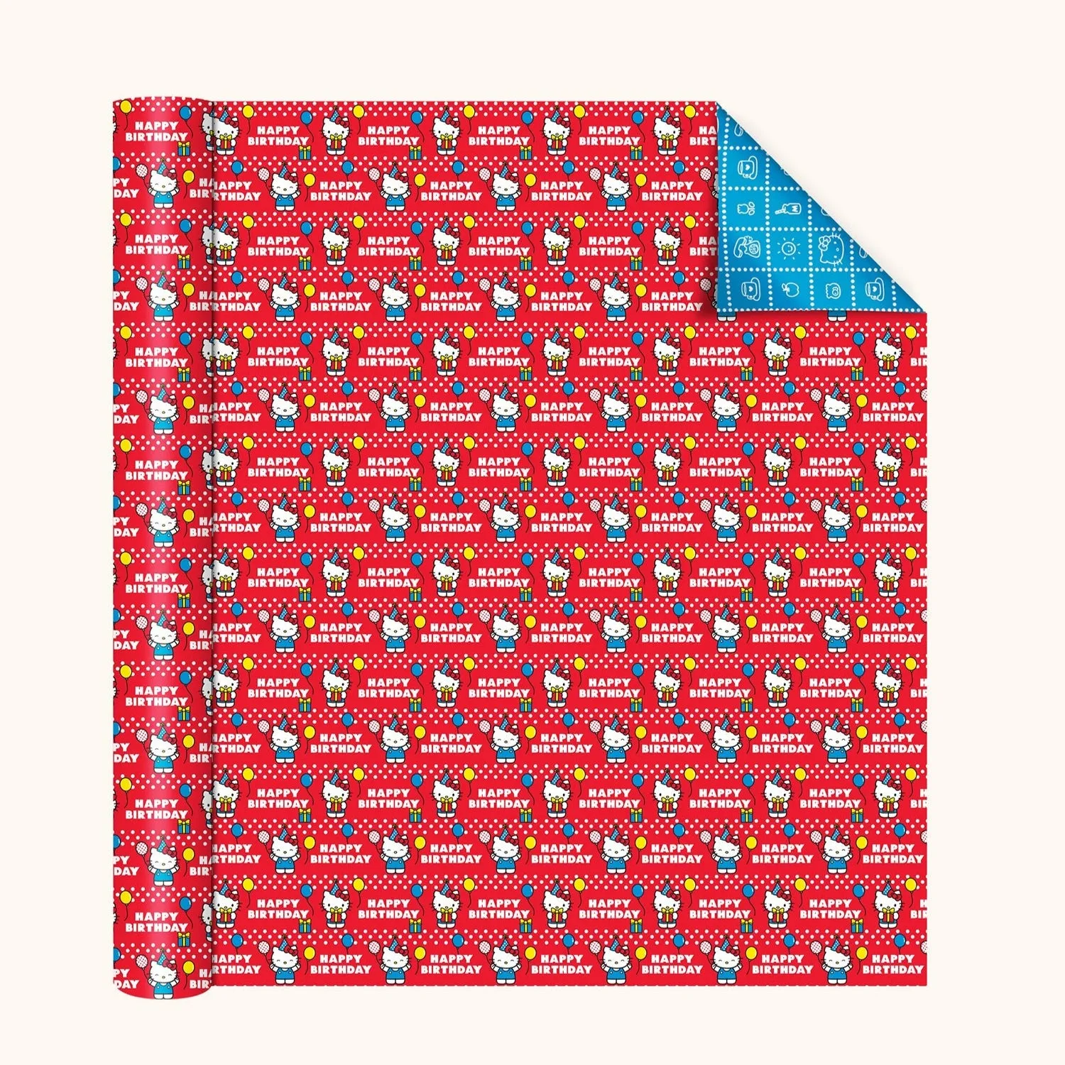 Hello Kitty x Studio Oh! Retro Red gavepapir vendbart