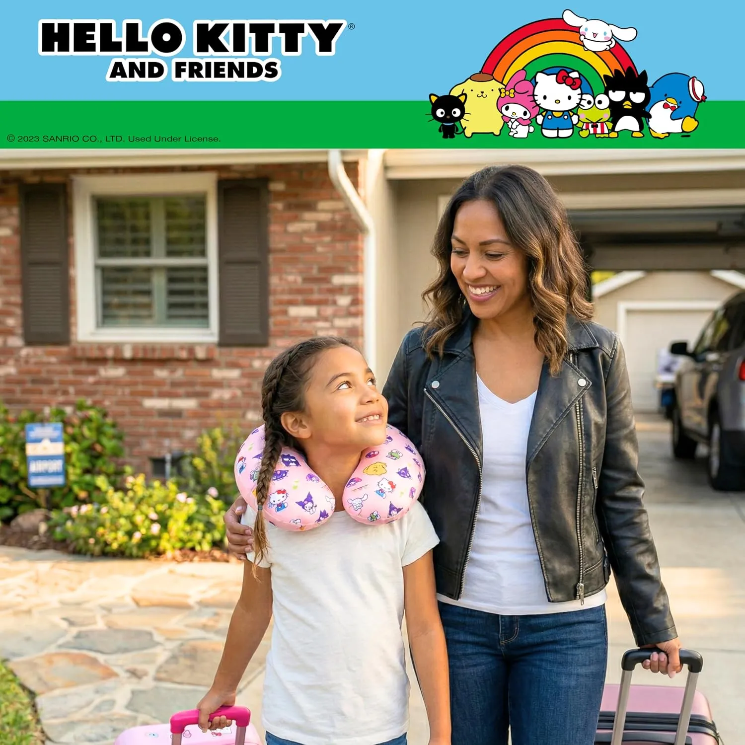 Hello Kitty Travel Neck Pillow reisepute flerfarget lett