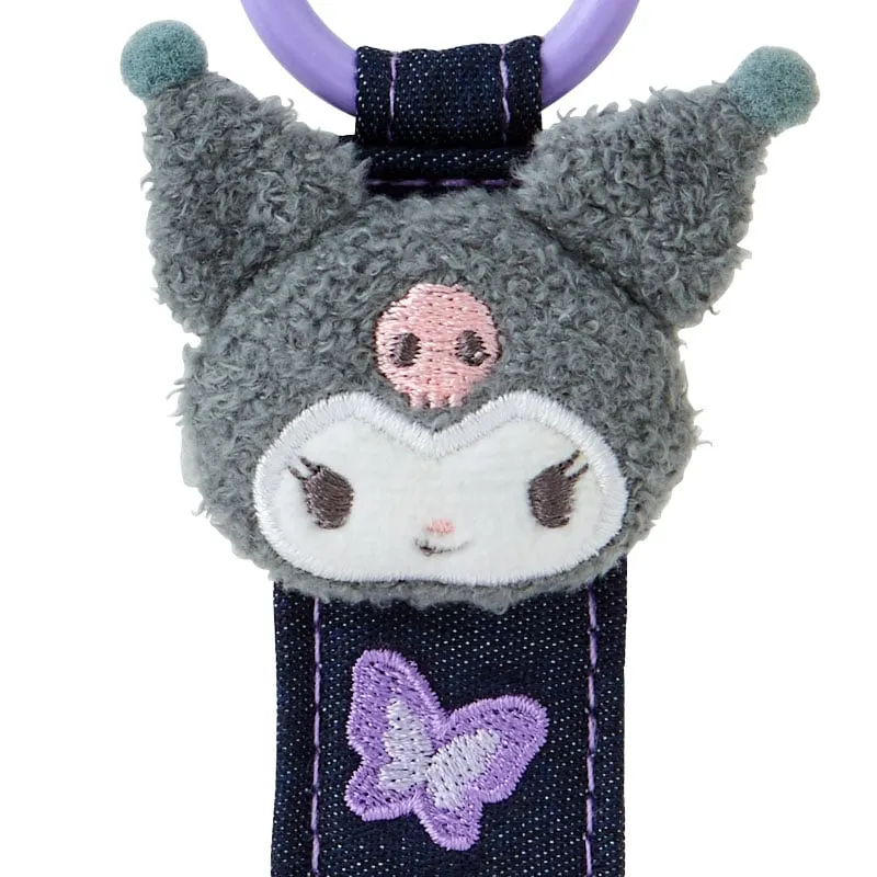 Hello Kitty Denim Patch Series Kuromi Logo nøkkelring ca. 10 cm