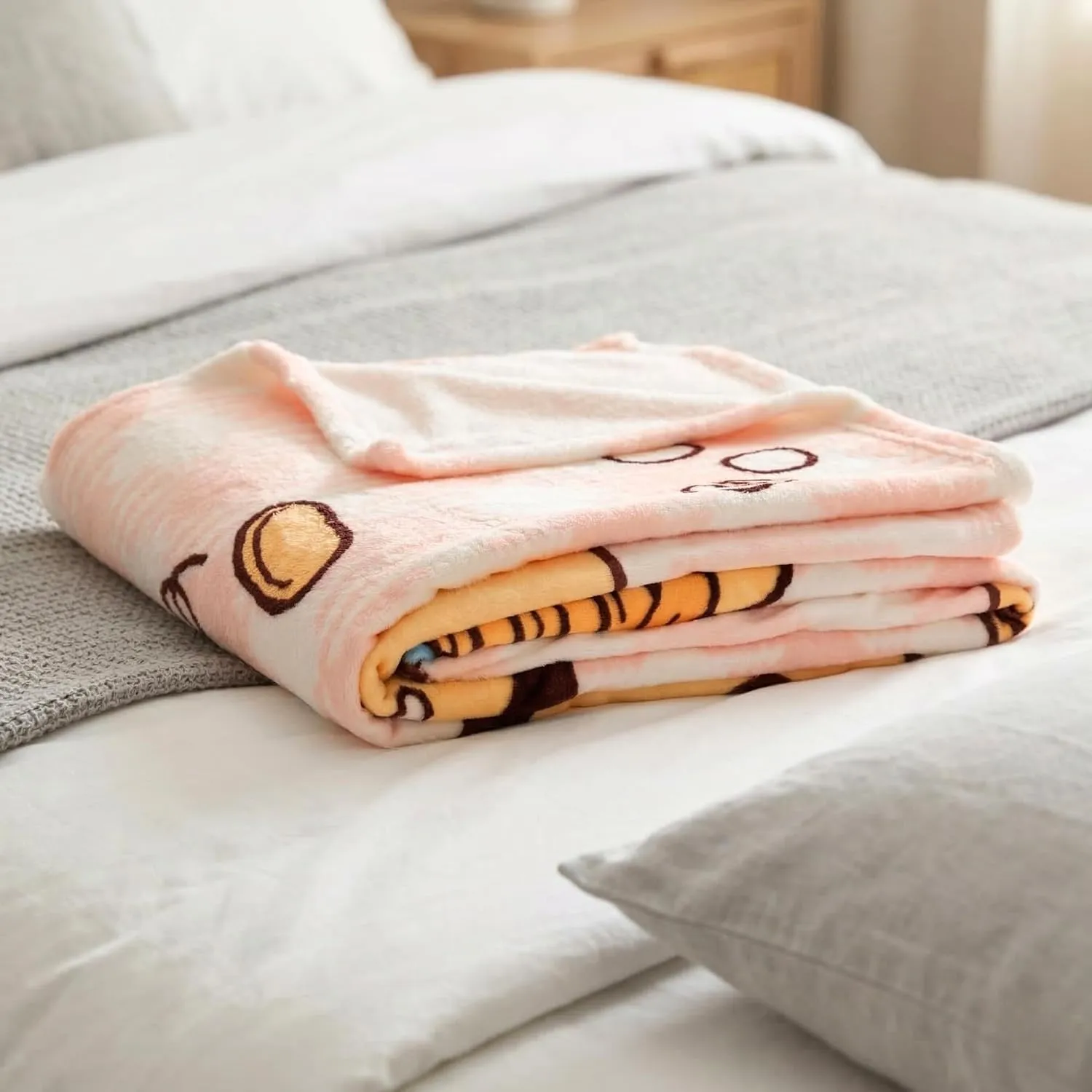 Hello Kitty Pompompurin Throw Blanket Pompompurin-pledd 62 × 90 tommer polyester